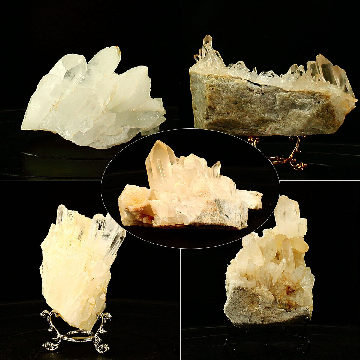 1-3pcs Natural Clear Crystal Cluster Quartz Crystal Mineral Specimen Decoration