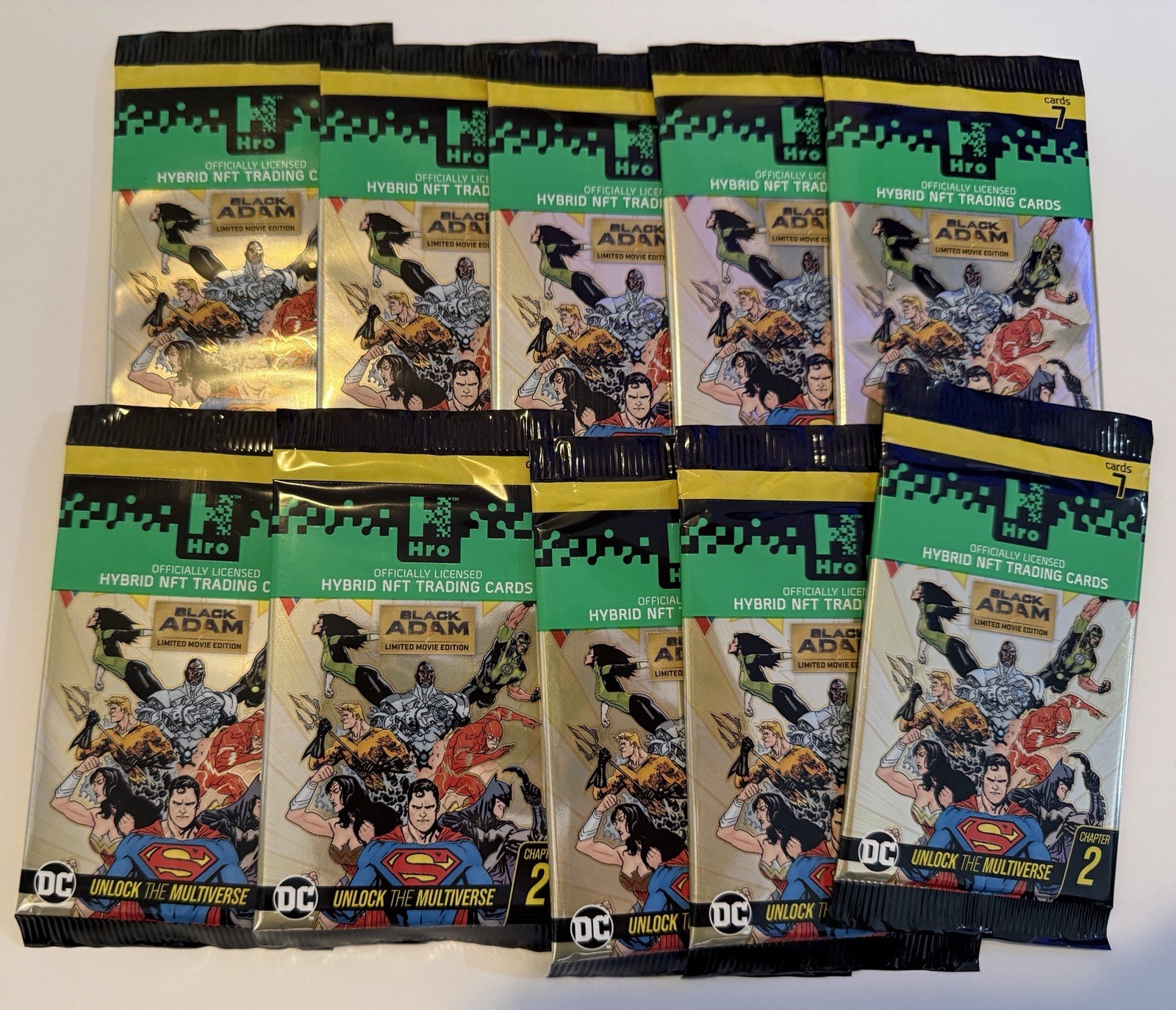 2023 HRO Chapter 2-  Black Adam - Unopened Pack Of 10 Cards - Sealed