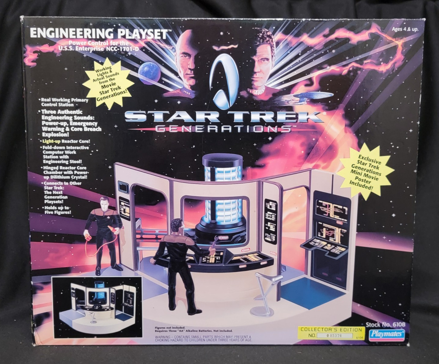 1994 Playmates Star Trek Generations Engineering Playset Collectors Edition NIB