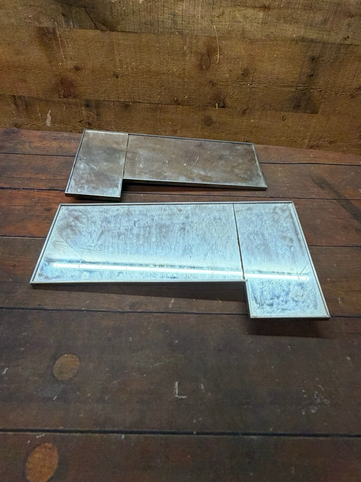 Seeburg HF100G Mechanism End Mirrors Pair Original Glass & Frames