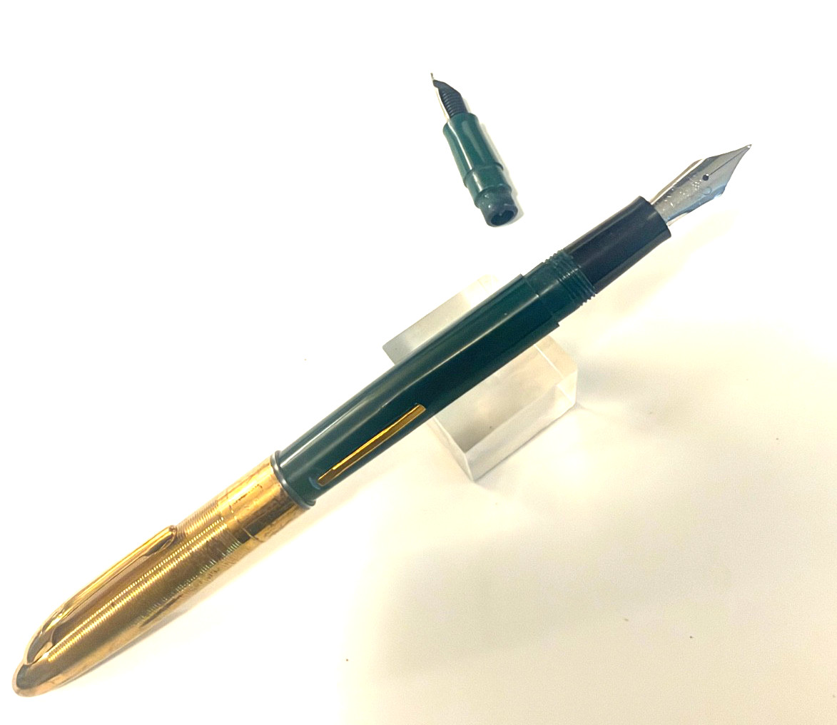 Vintage Sheaffer's Fineline fountain pen w 341 & 343 FINE & MED nibs. Guaranteed