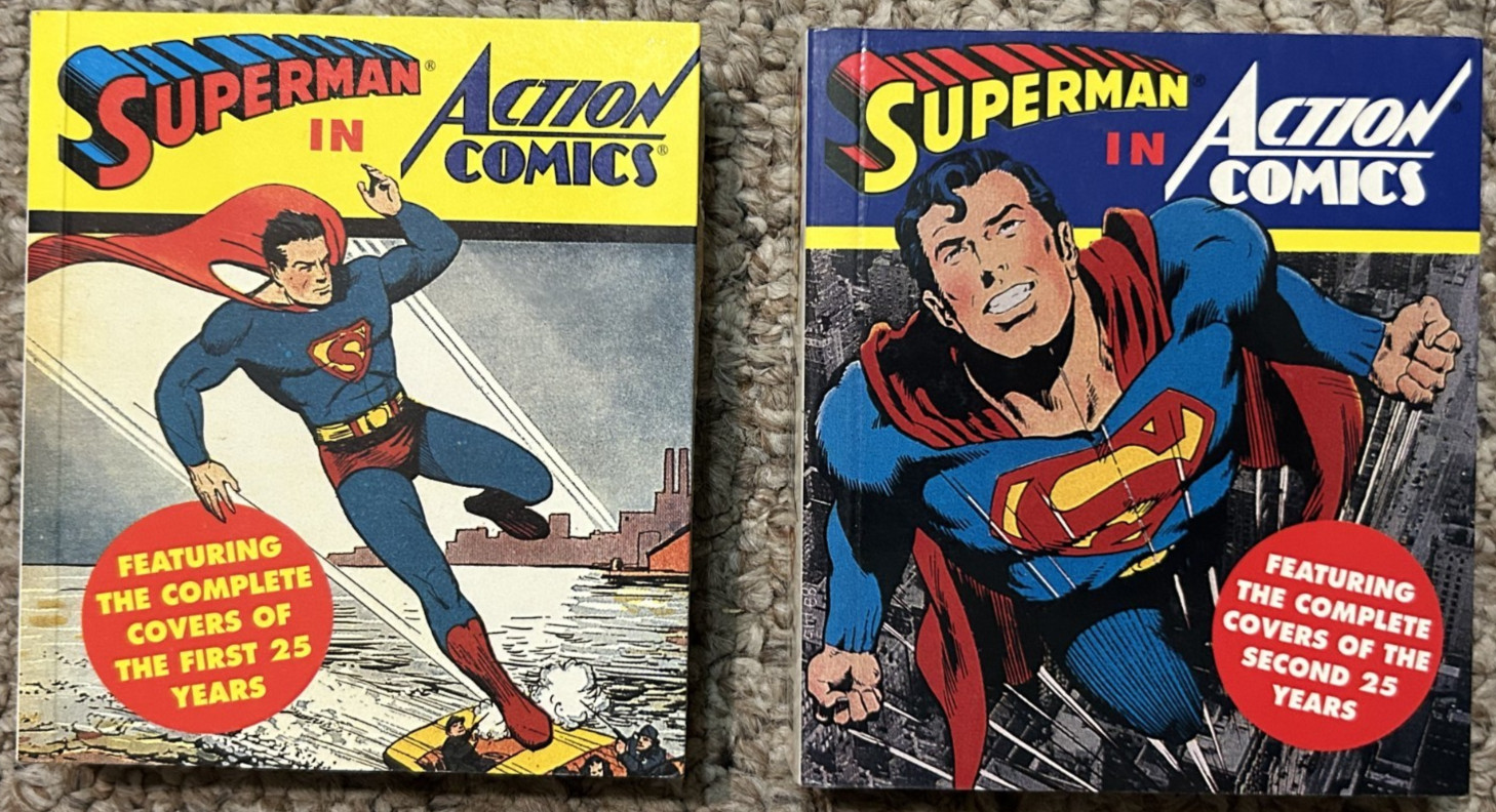 SUPERMAN in Action Comics: Complete Covers of 25 Years PB Book V. 1 &2 Abbeville