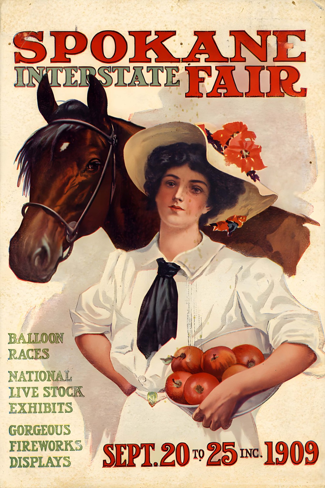 Spokane Interstate Fair Poster (1909) - USA Design 🎉🍎 - 24x36” - 200gsm Spokane Interstate Fair Poster (1909) - USA Design 🎉🍎 - 24x36” - 200gsm