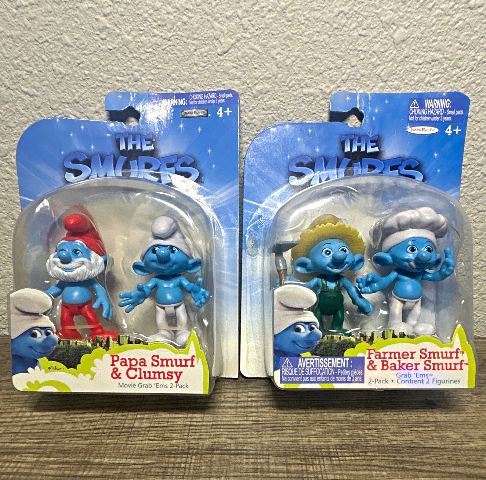 The Smurfs Movie Grab 'Ems Figure 2-Packs Lot of 2 Papa Clumsy Farmer Baker NEW The Smurfs Movie Grab 'Ems Figure 2-Packs Lot of 2 Papa Clumsy Farmer Baker NEW
