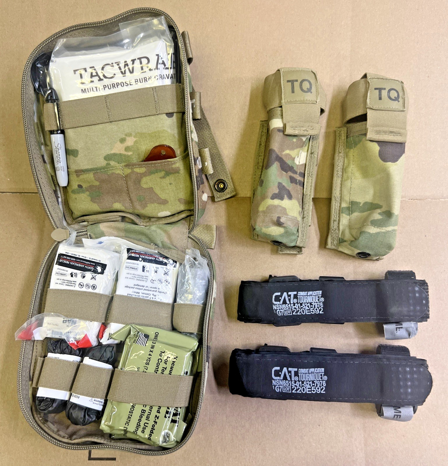 USGI JFAK OCP Multicam IFAK Individual First Aid Kit New Full Contents Gen7 CAT
