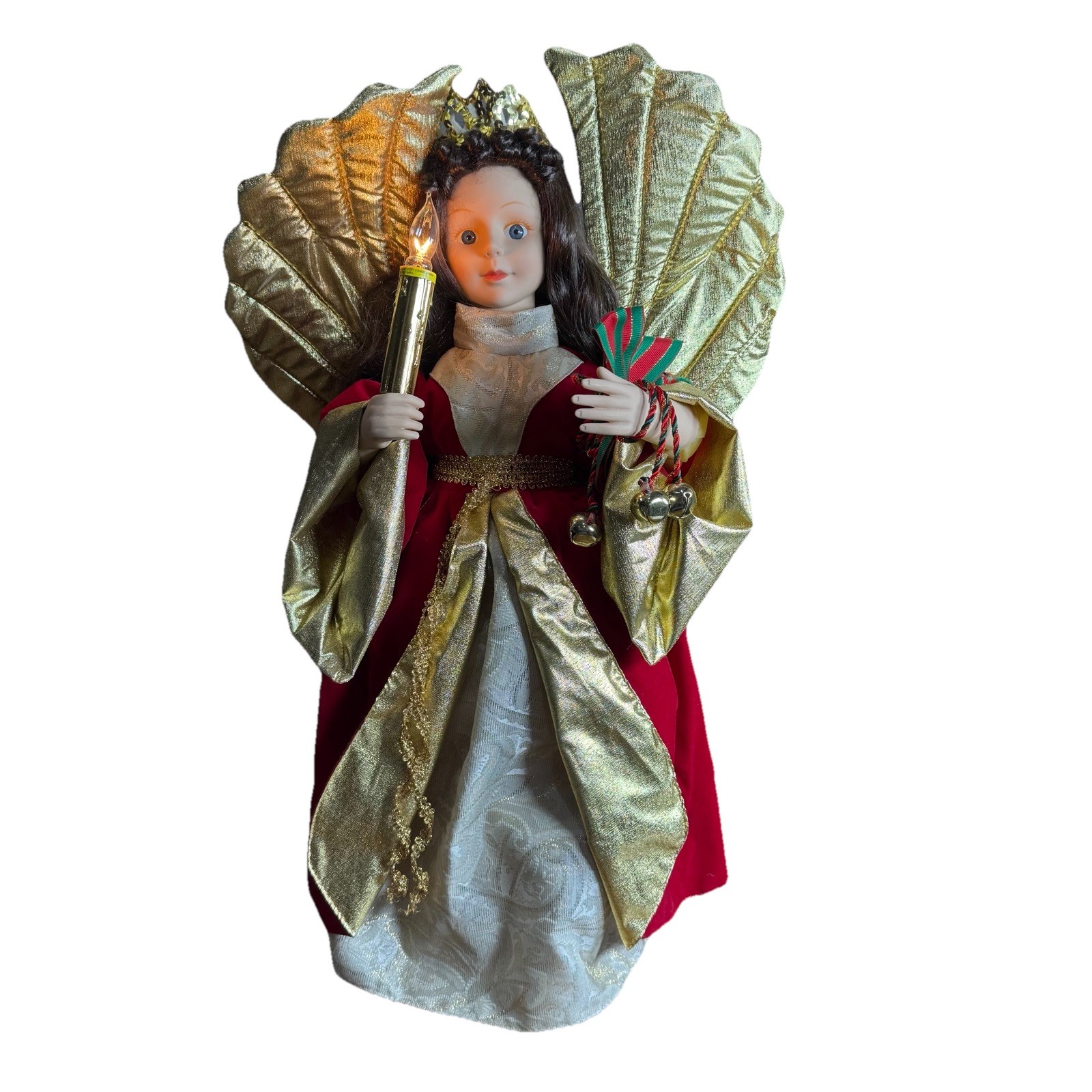 Vintage Telco Christmas Angel Motion-ette Figure Animated Lighted Candle 24