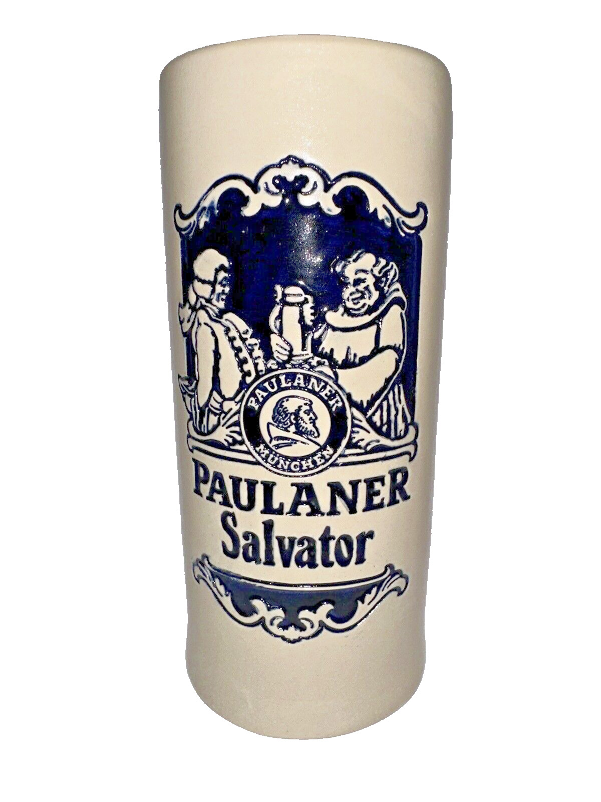 Vintage Paulaner Munchen Salvator Heavy Thick Ceramic German Beer Stein Mug