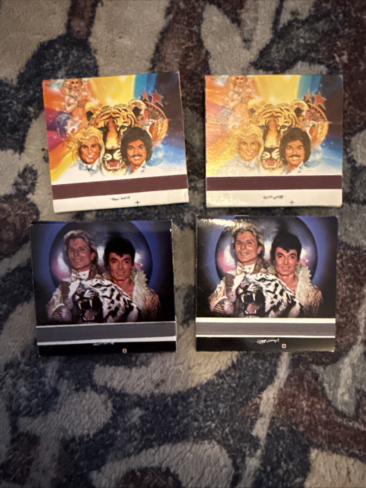 Vintage Siegfried & Roy Matchbook Lot UNSTRUCK Frontier Mirage White Tiger