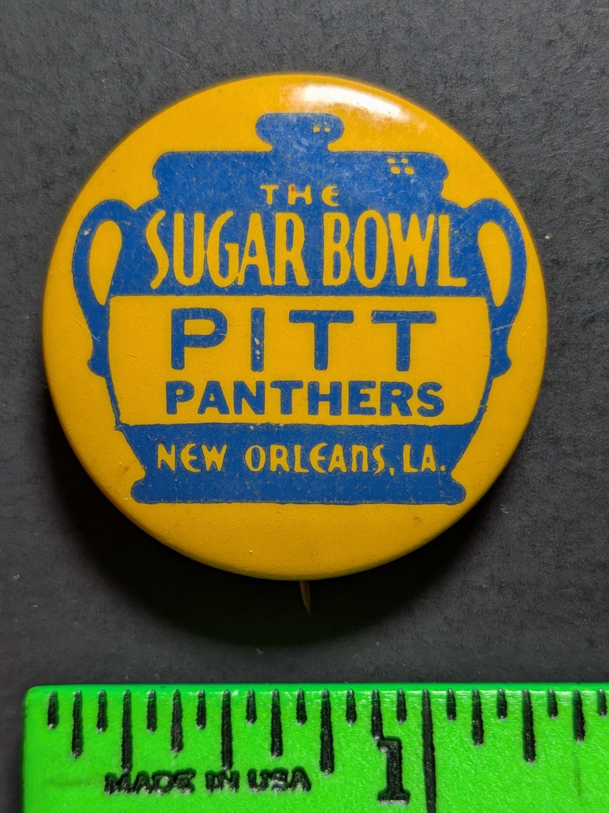 Vintage Pitt Panthers Sugar Bowl Football Pinback Pin