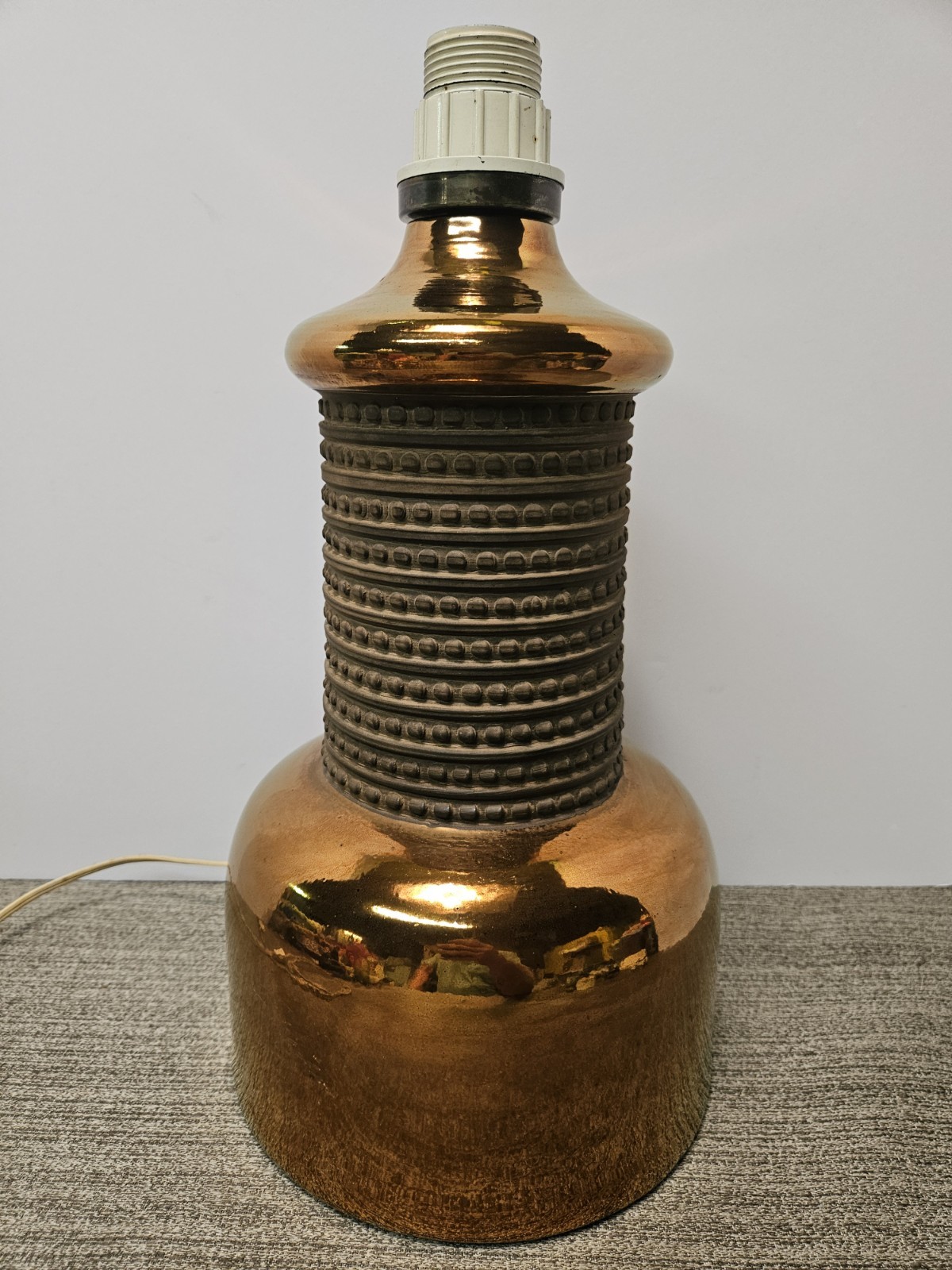 Vintage Bitossi Italian Copper Lustre Glazed Lamp (RARE) Vintage Bitossi Italian Copper Lustre Glazed Lamp (RARE)