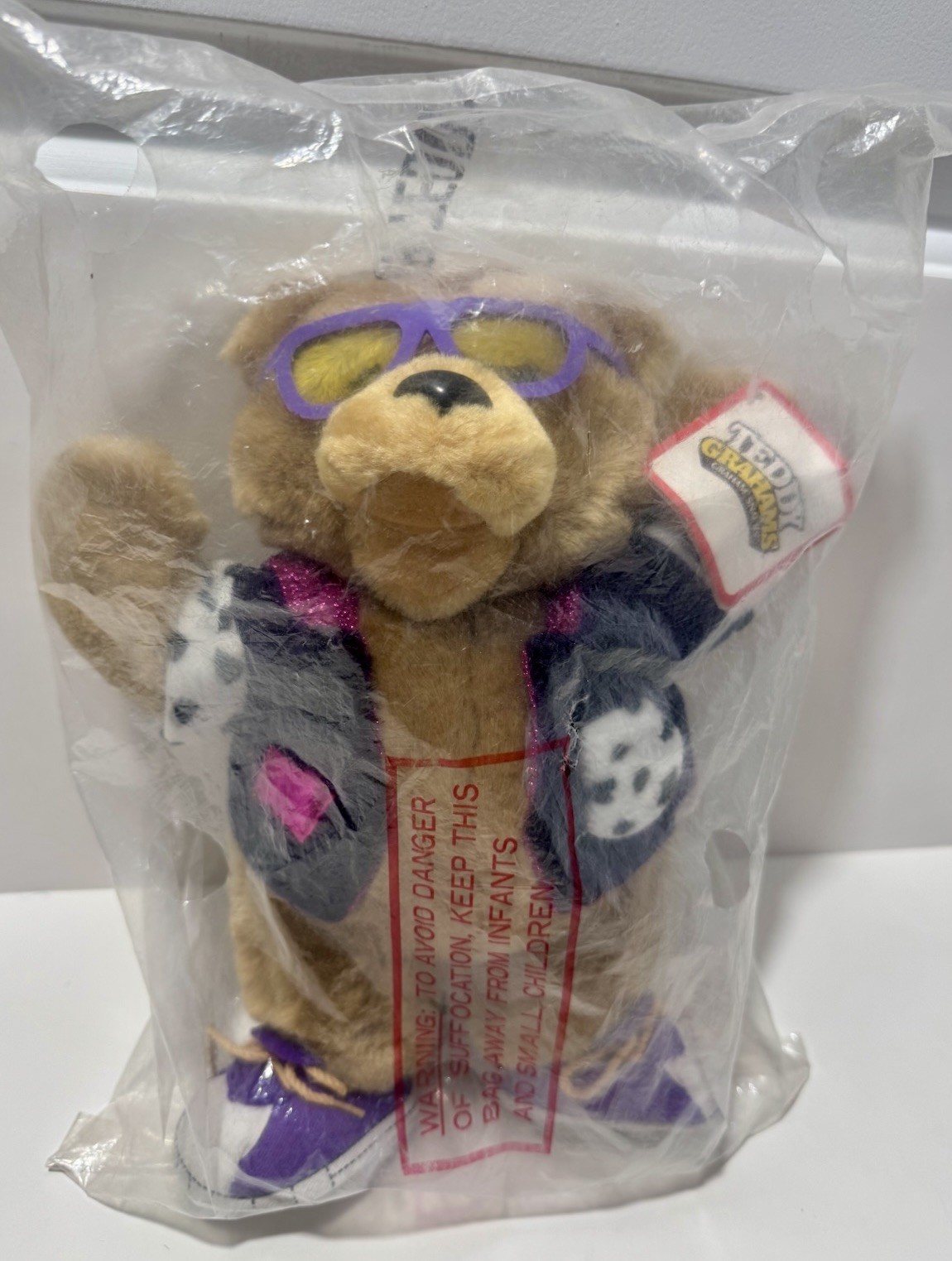 Teddy Grahams Bear Vintage New Plush Mascot Stuffed Animal Nabisco NIP Tag Vtg