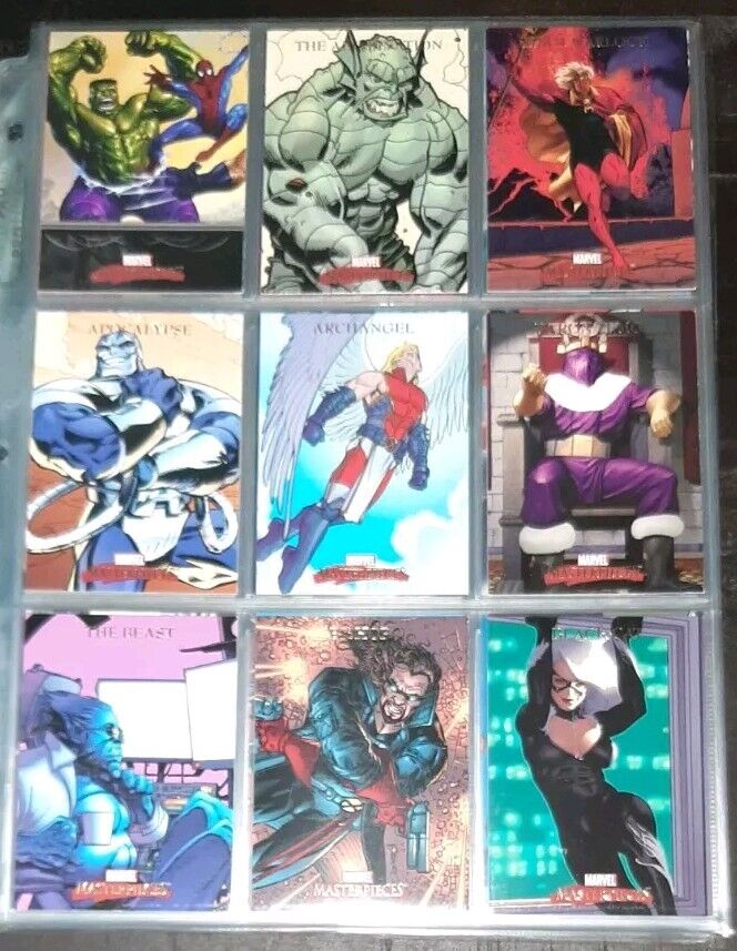 2007 Marvel Masterpieces Series 1 Base Set Of 90 Cards NM-M Skybox 