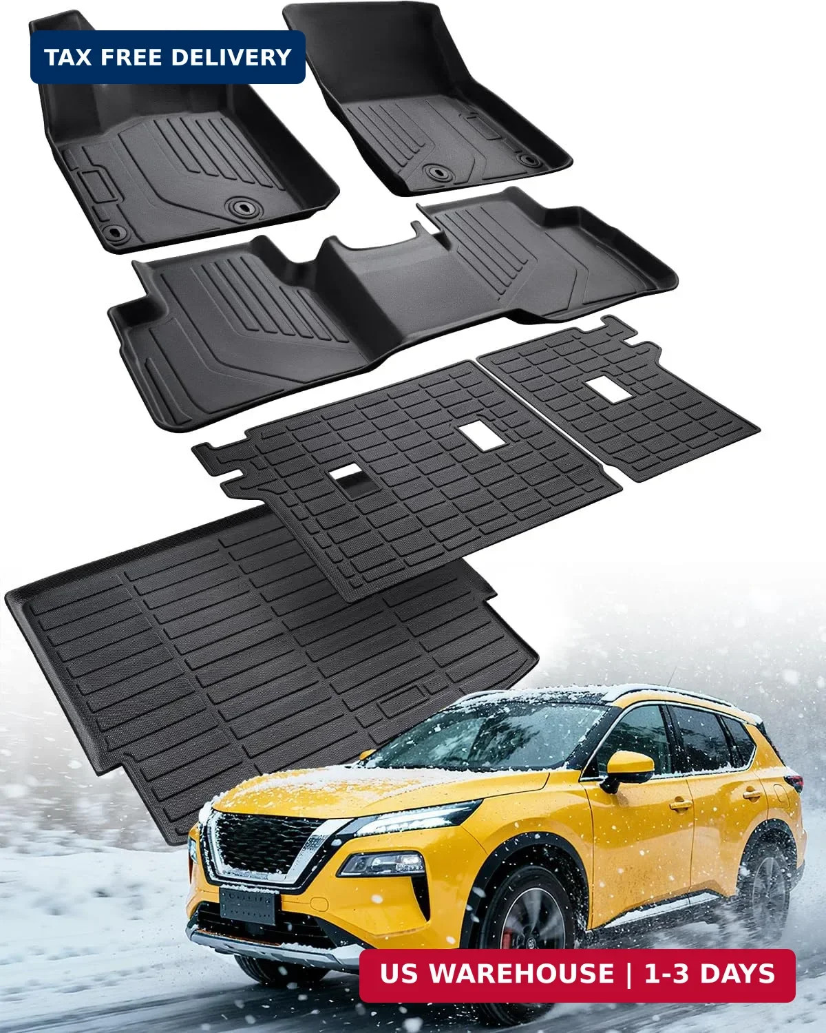 Floor Mats for Nissan Rogue 2026 2025 2024 2023 2022 2021 Accessories, All Weath Floor Mats for Nissan Rogue 2026 2025 2024 2023 2022 2021 Accessories, All Weath