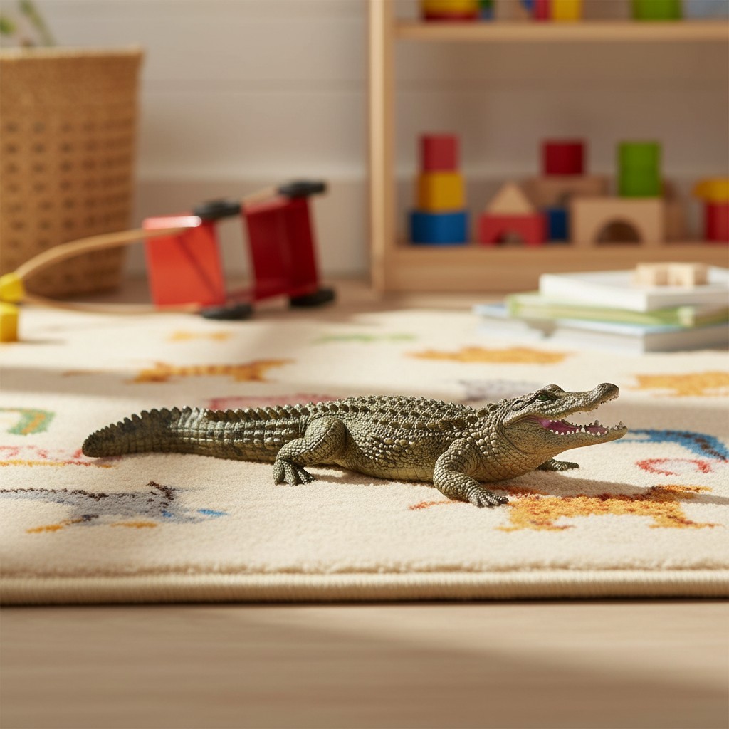 Papo Wild Animal Kingdom Alligator - Hand-Painted Children\'s Figurine 7.5in