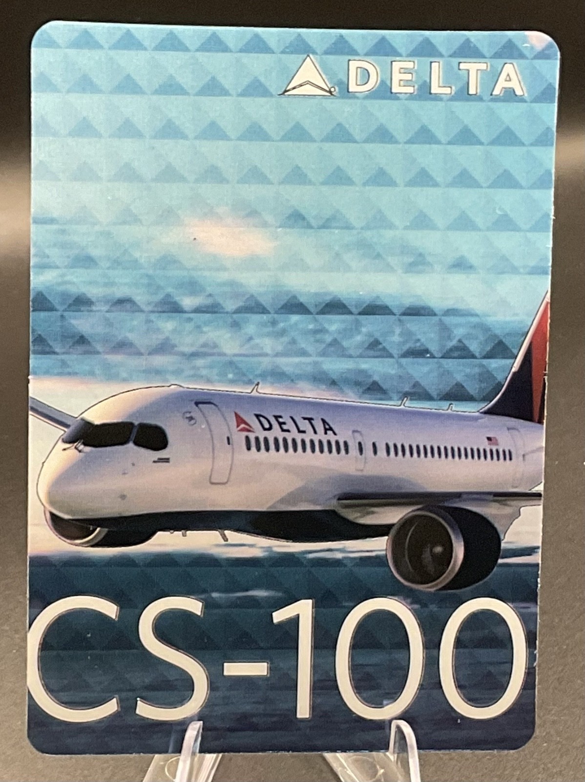 DELTA AIR LINES PILOT TRADING CARD 51 BOMBARDIER CS-100 CARD 2016 RARE