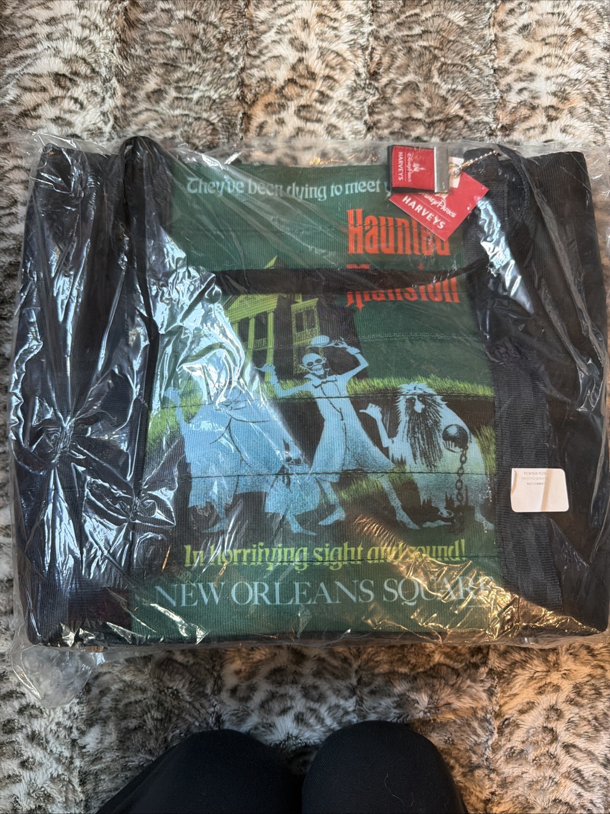NIP New Harvey’s Disneyland Disney Parks 2025 Haunted Mansion Poster Tote