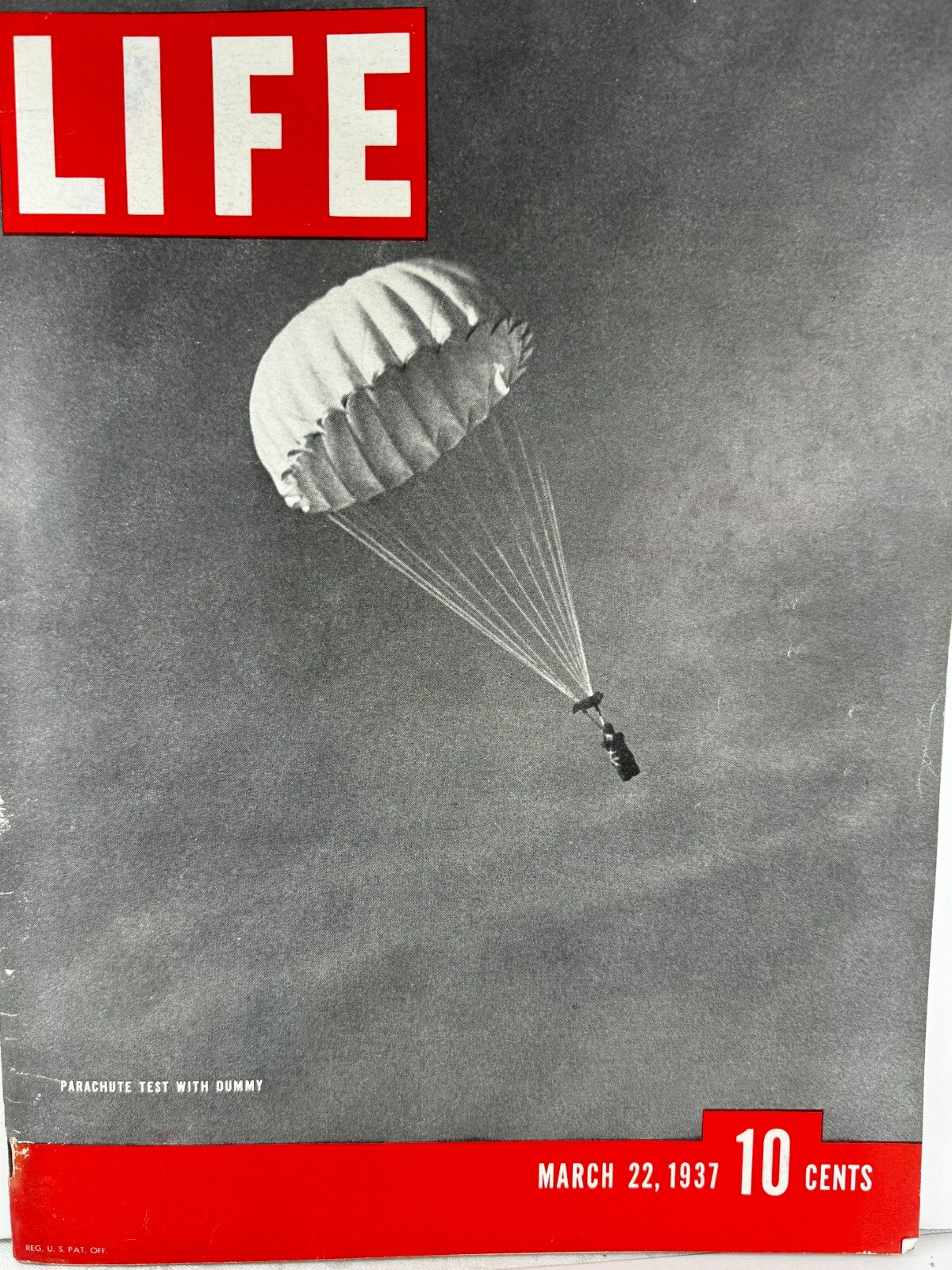 LIFE MAGAZINE March 22 1937 Vol 2 issue 121 parachute testing Phytons Austria