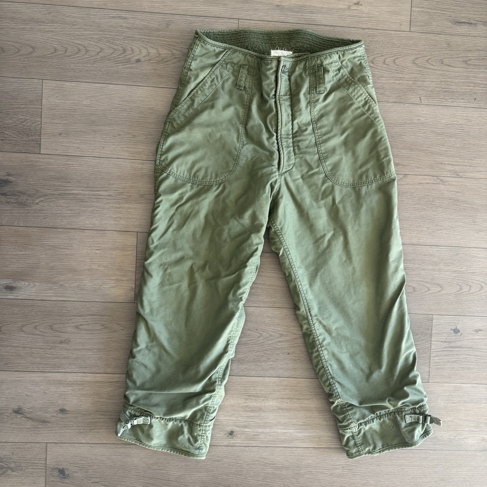 Vtg 1978 US Navy A-2 Cold Weather Permeable Deck Trousers Pants Large Alamo Mfg
