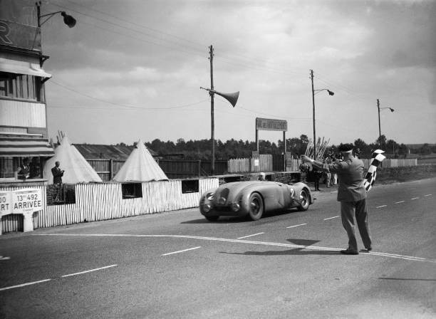 Wimille\'s Bugatti At The 24 Hours Of Le Mans In 1937 Historic Old Photo