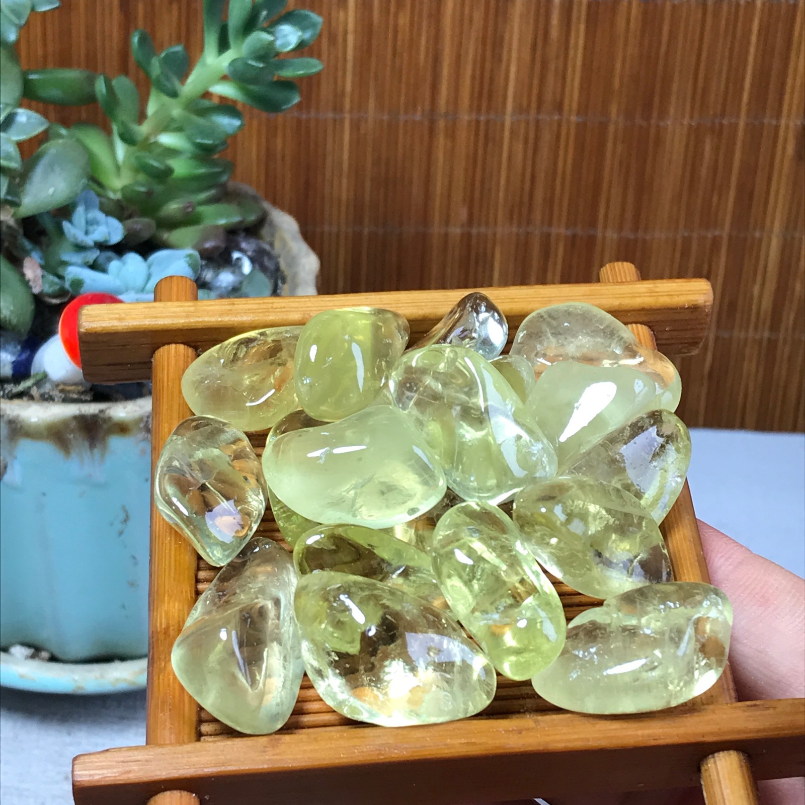 18pcs Natural yellow quartz Crystal gemstone Polish Mineral Specimen 81g A6820