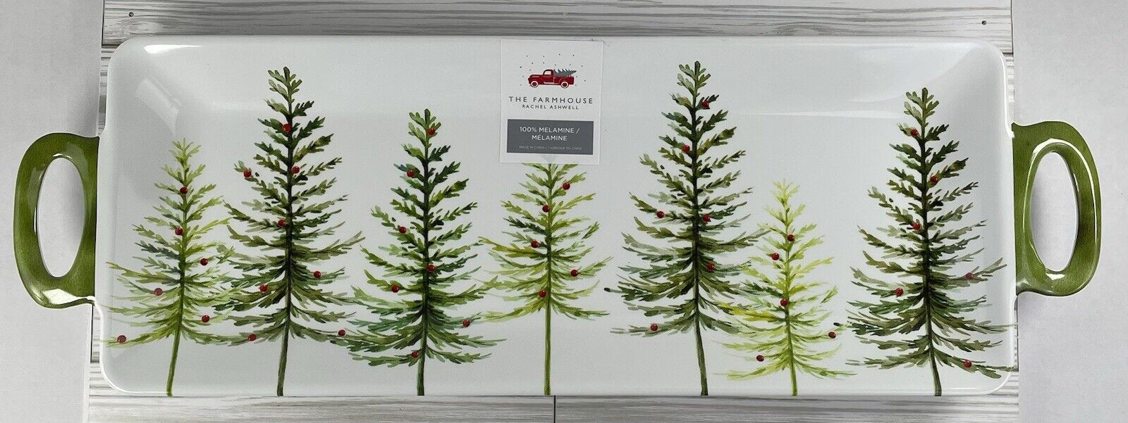 Rachel Ashwell Trees Serving Tray w/Handles Farmhouse Country Forest 18\