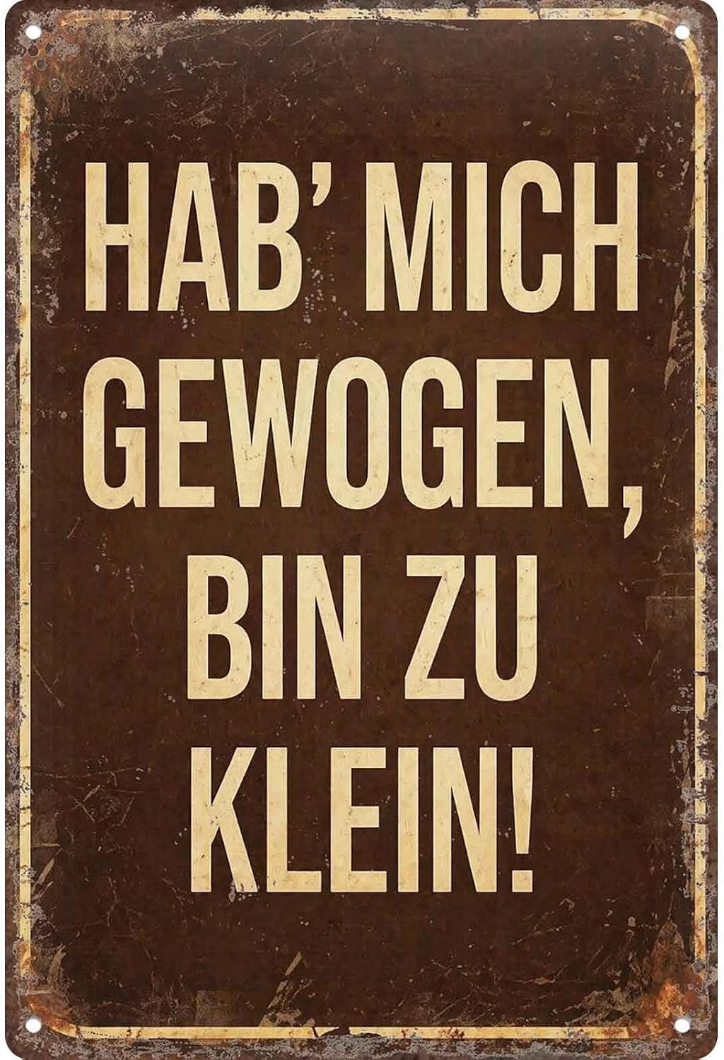 German Funny Quote Tin Metal Signs Home Décor Wall Art Rustic 12x8 Inch