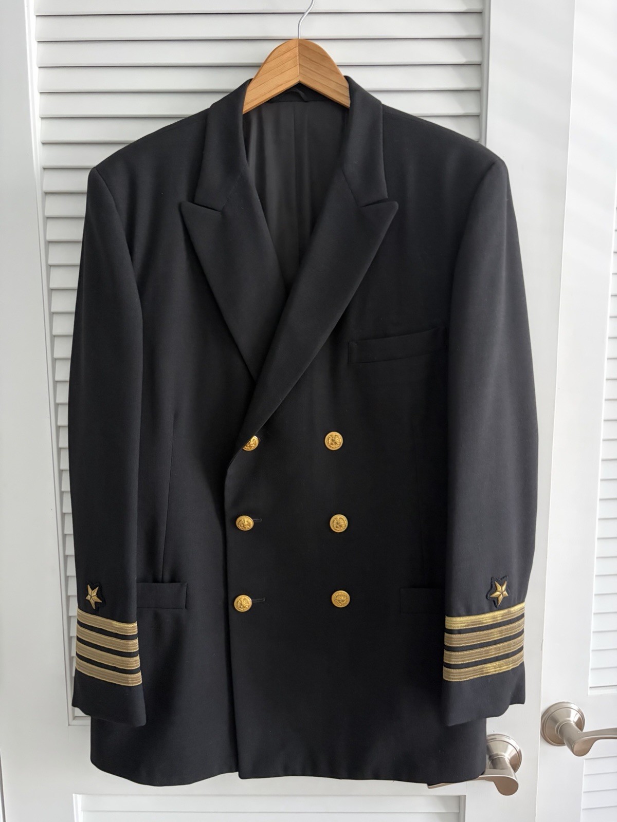 Vintage 1966 US Navy Captain SDB Dress Coat Custom Tailored Brooklyn NY Named