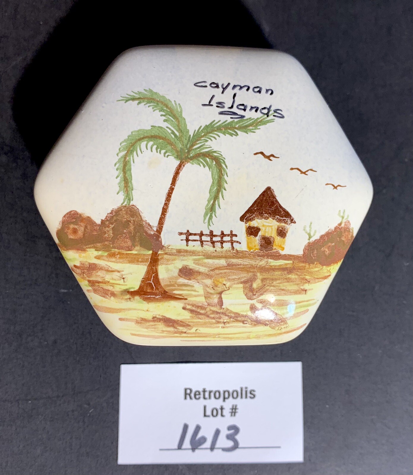 Cayman Islands Souvenir Ceramic Trinket Jewelry Box