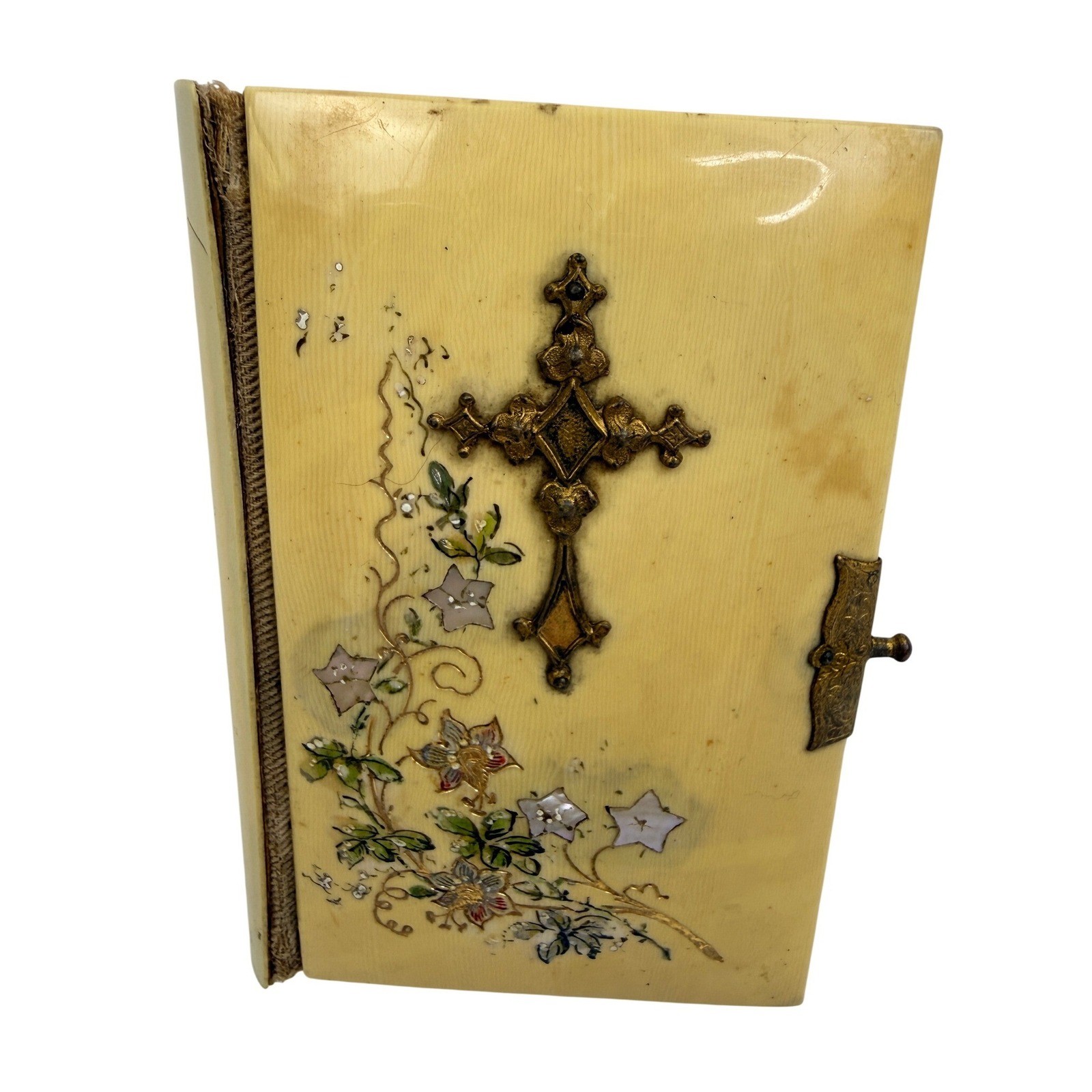 Antique 1902 The Key of Heaven Catholic Prayer Book Brass Cross Clasp - BE Antique 1902 The Key of Heaven Catholic Prayer Book Brass Cross Clasp - BE