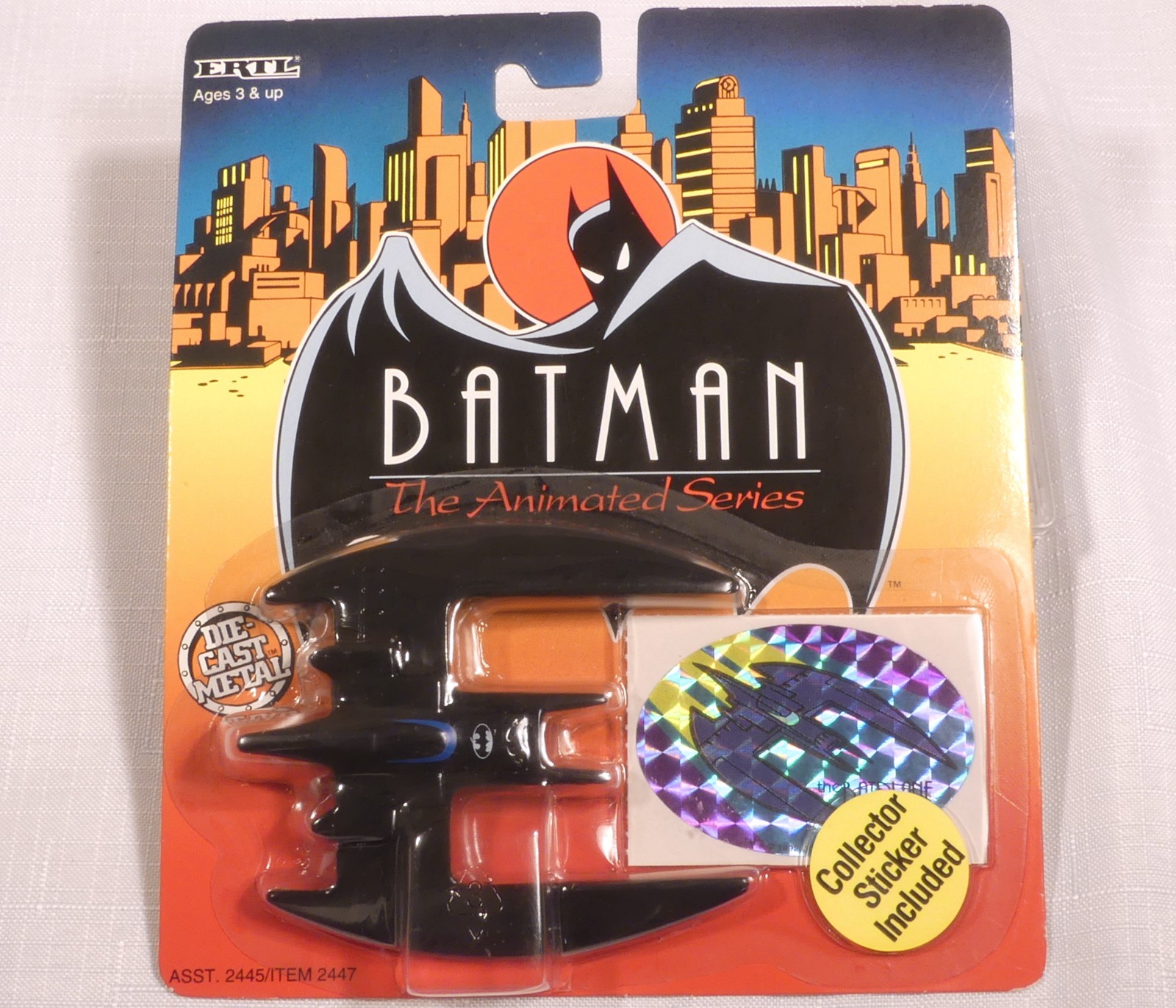 1993 ERTL DC Comics Batplane from Batman the Animated Series die cast metal