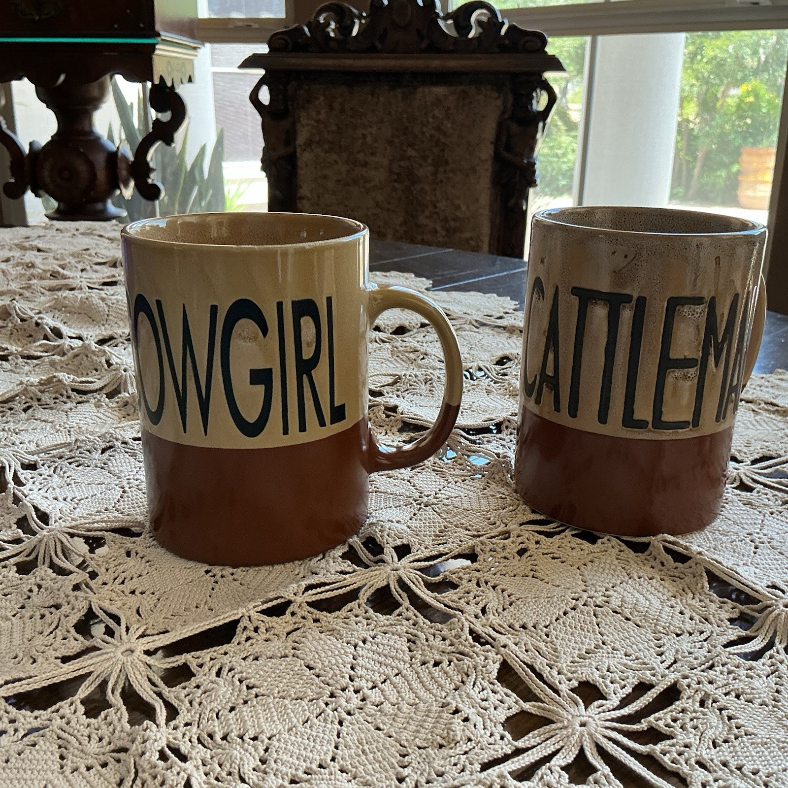 2 Cowboy Living Mugs, 12 Oz, Cowgirl, Cattleman 2 Cowboy Living Mugs, 12 Oz, Cowgirl, Cattleman