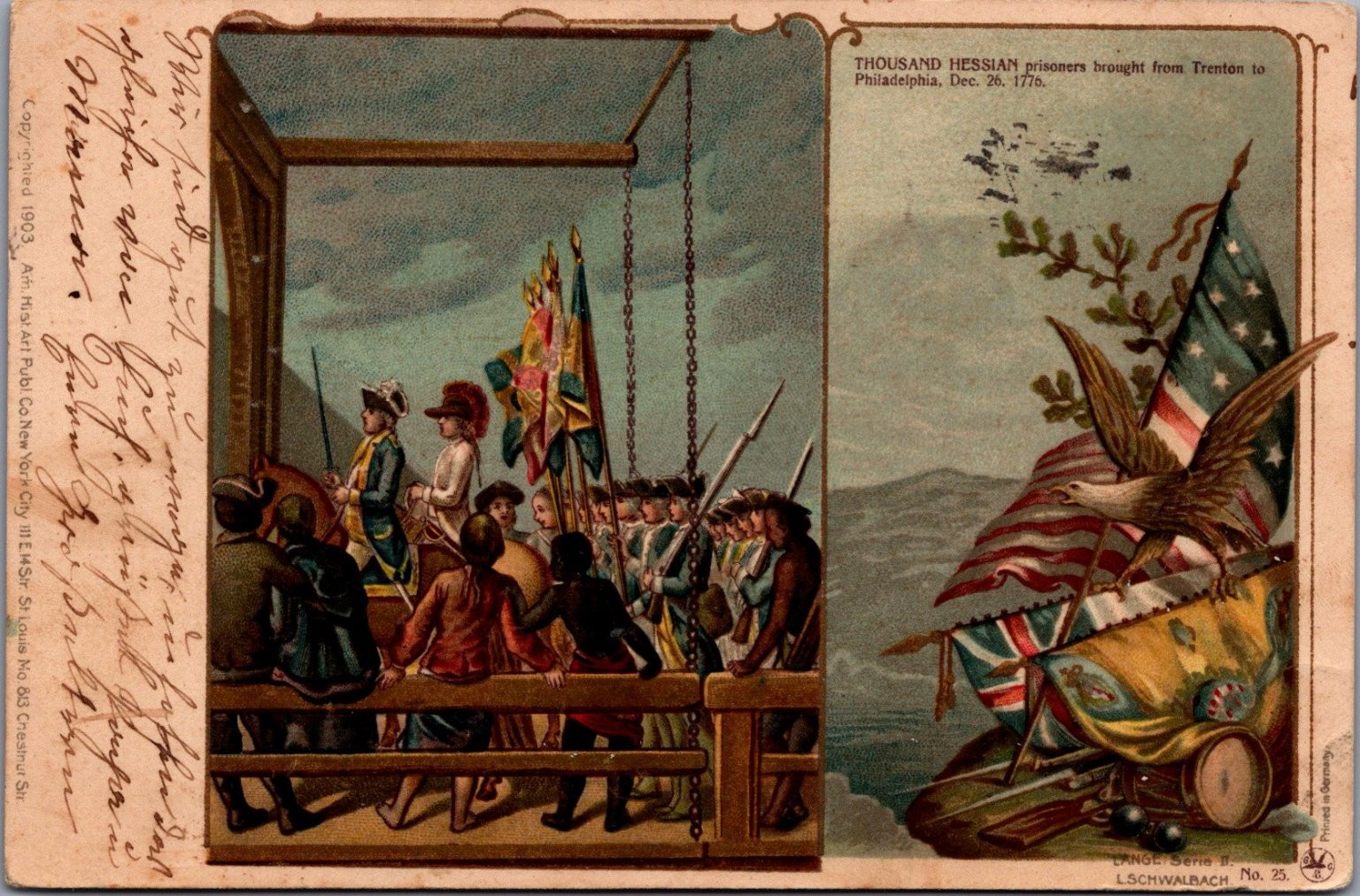 1903 Hessian Prisoners Trenton Philadelphia Revolutionary War Postcard
