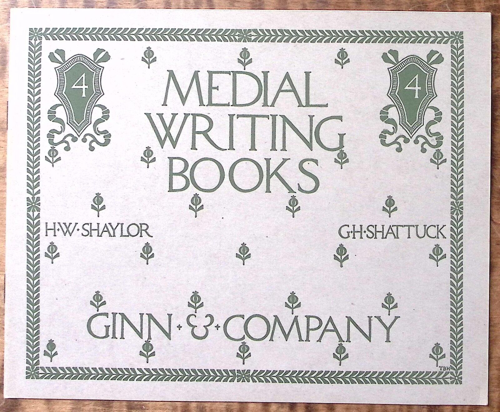 1901 VINTAGE MEDIAL WRITING BOOK BY GINN & COMPANY #4 CURSIVE INSTRUCTION Z5445