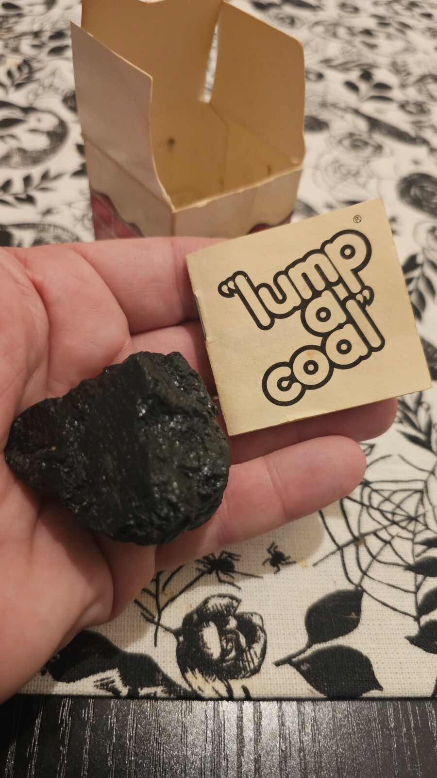 Vintage Mid Century Christmas Lump a Coal Naughty List Gag Novelty 1978