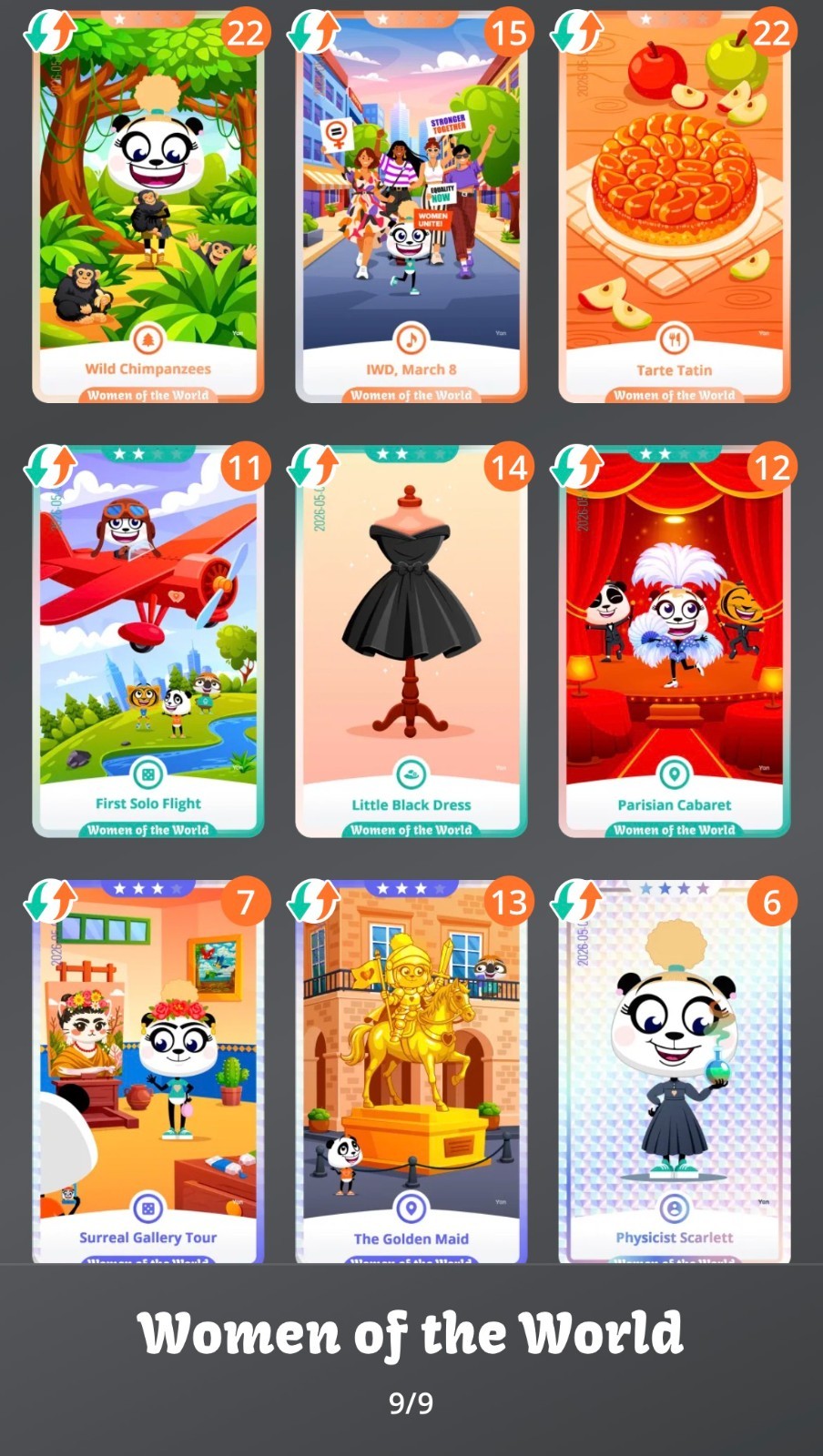 Wewards Collection Digital Card Complete Chapter Women of the World 1-9 Wewards Collection Digital Card Complete Chapter Women of the World 1-9