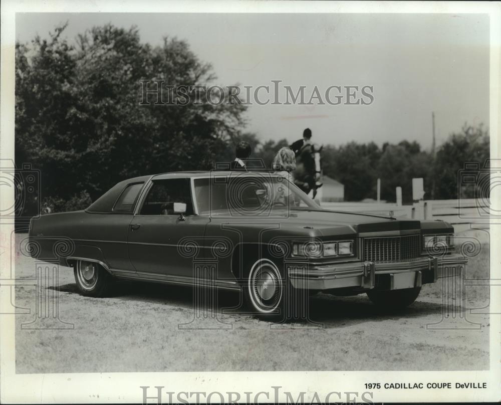 1974 Press Photo New Cadillac Coupe DeVille Automobile with some design changes