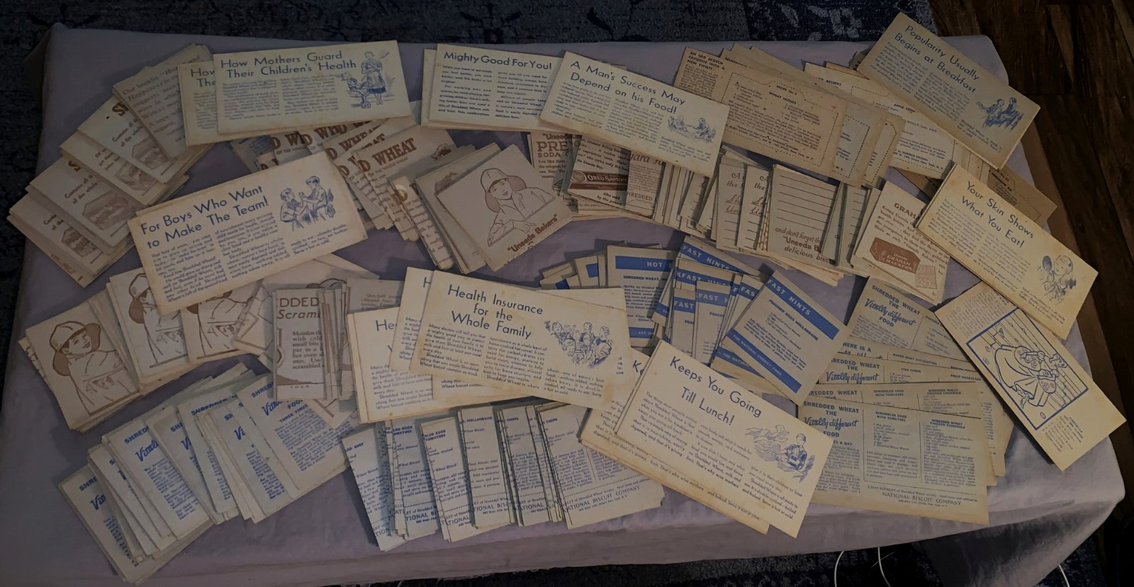 Huge Lot Vintage Nabisco Shredded Wheat Advertising Cards Recipes Hints... Huge Lot Vintage Nabisco Shredded Wheat Advertising Cards Recipes Hints...