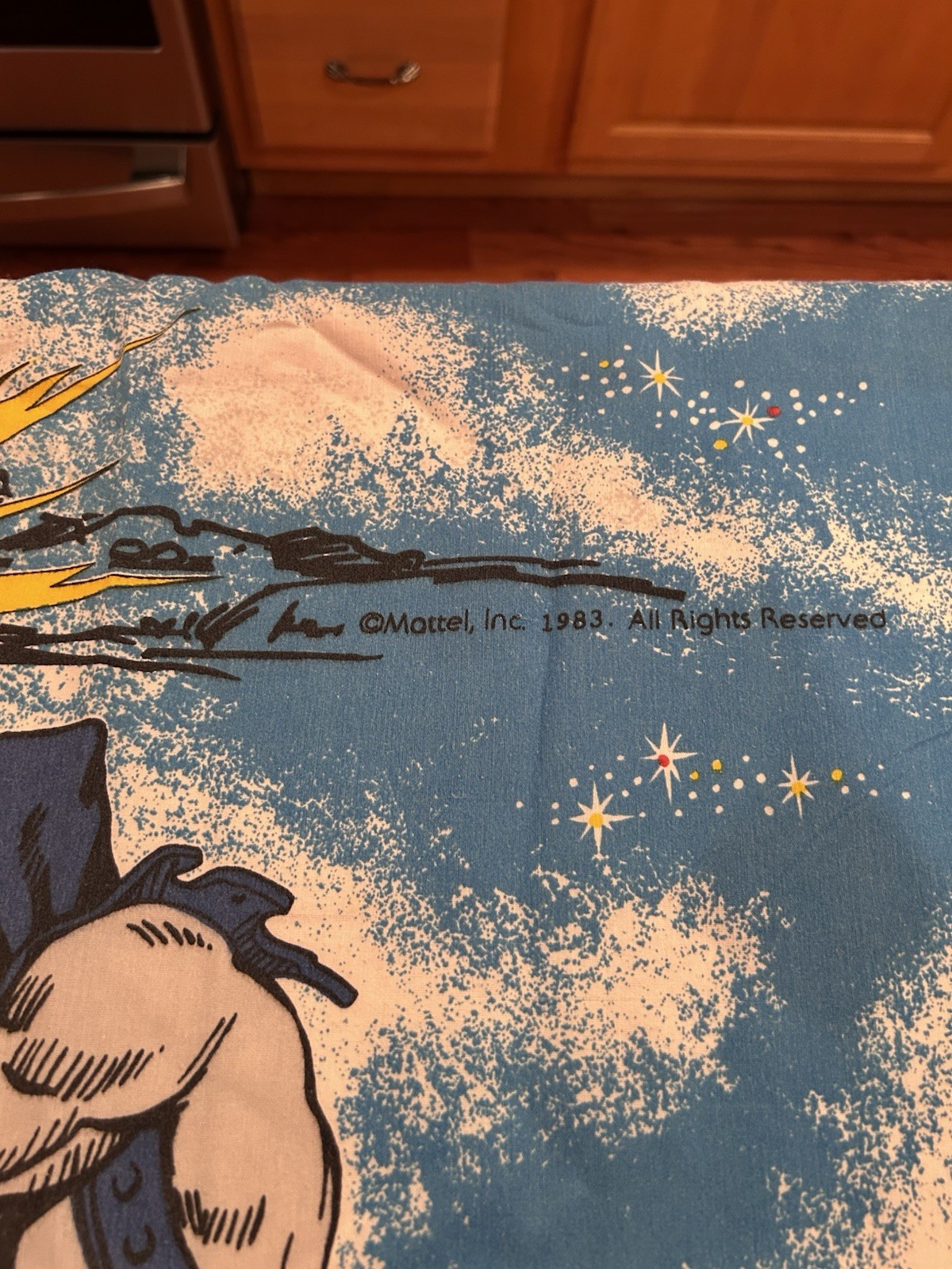 Vintage 1983 He-Man Masters Of The Universe MOTU Full Flat Bed Sheet USA