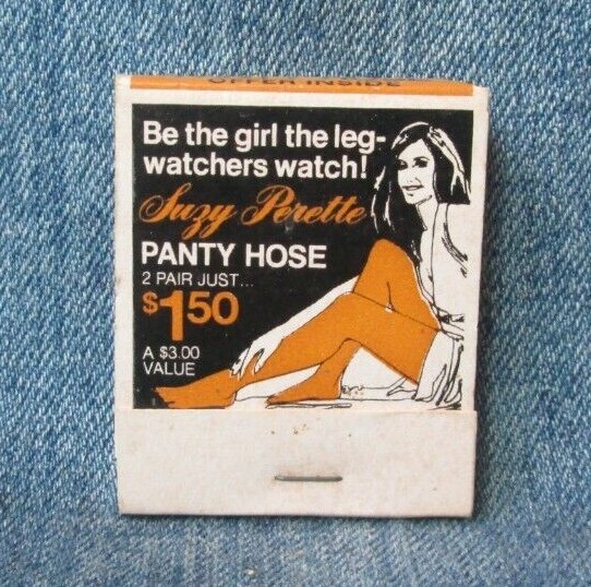 Suzy Perette Panty Hose Vintage Full Unstruck Matchbook MX73 Suzy Perette Panty Hose Vintage Full Unstruck Matchbook MX73
