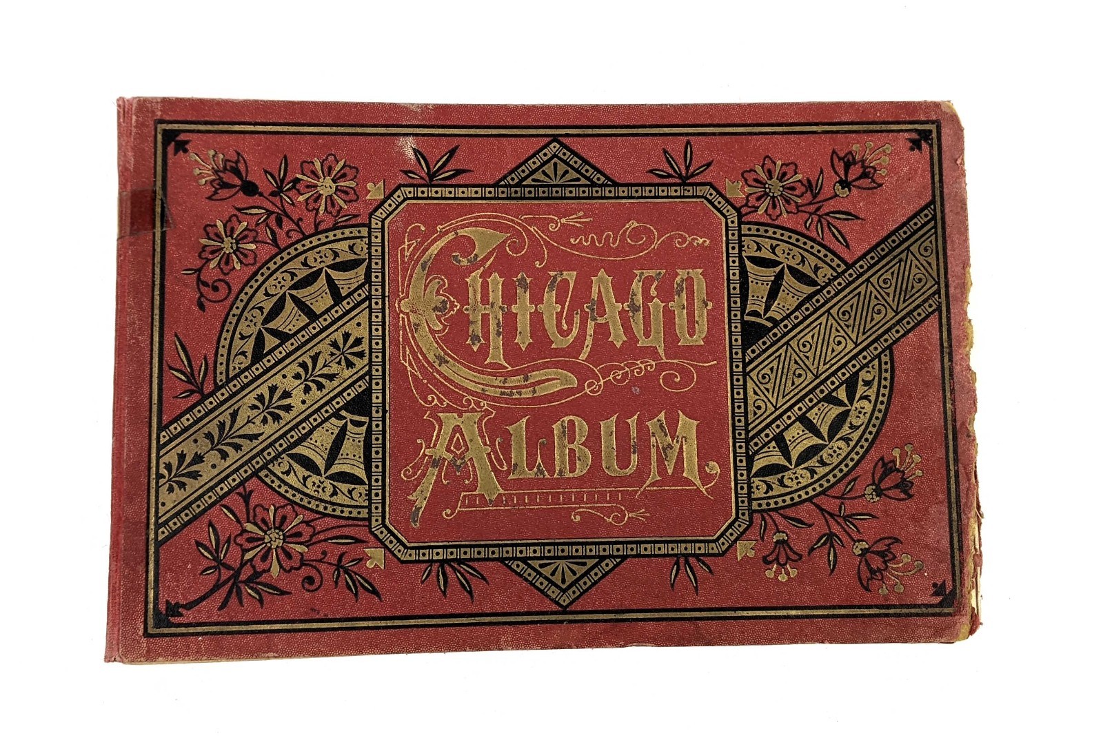 Antique 19th Century Chicago Print Album by Charles Frey Picture Souvenir Book