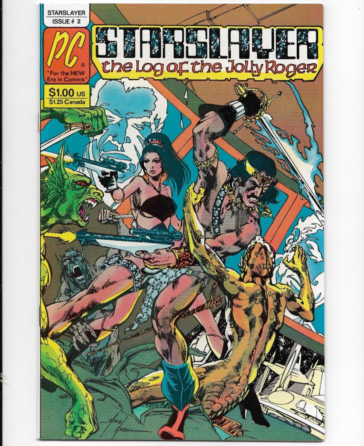 Starslayer #2 Pacific Comics 1982 VF+ 1st App Rocketeer Dave Stevens Art HTF