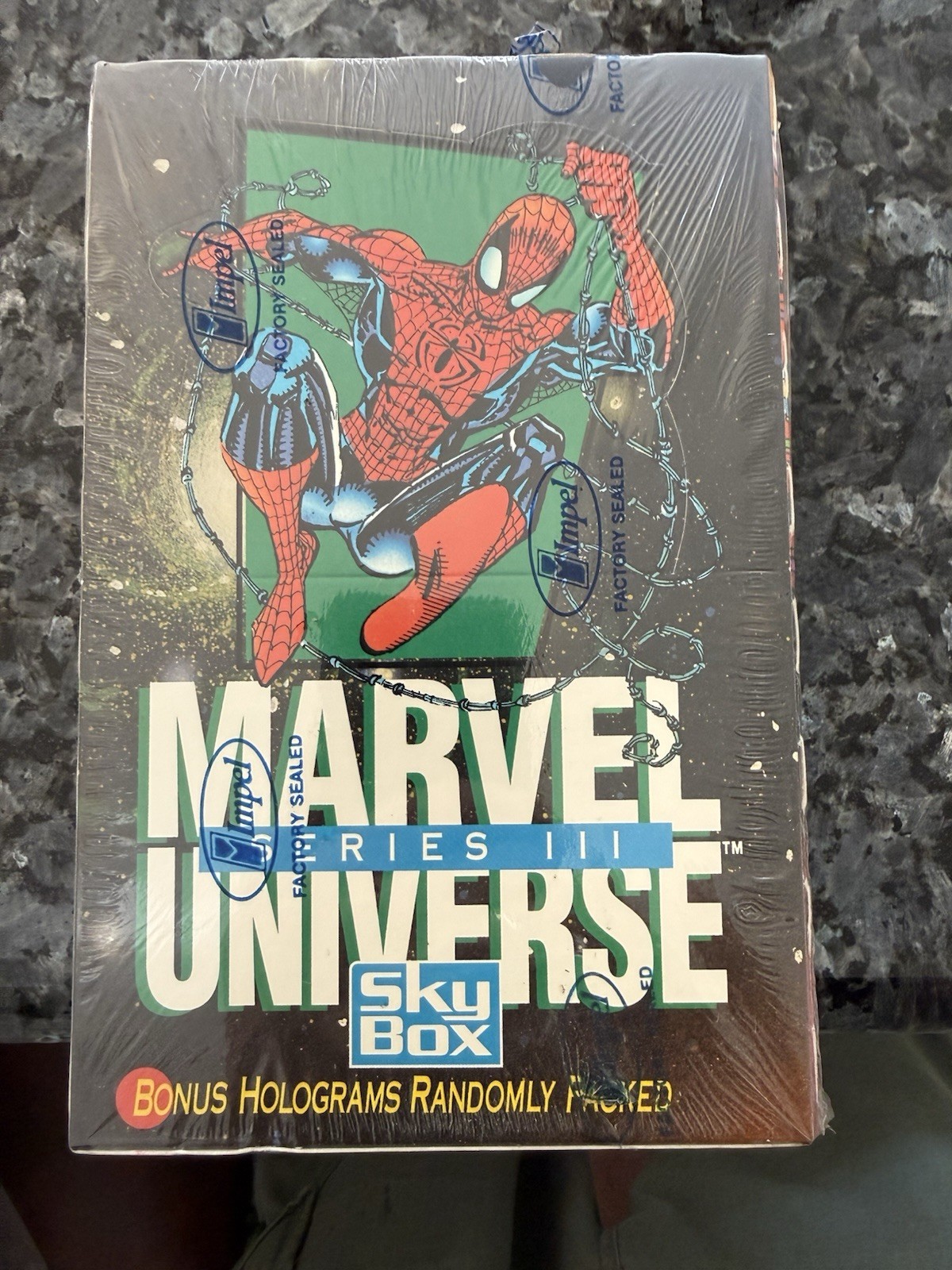 Skybox 1992 Marvel Universe Series III Sealed Box 36 Cards Spider-Man Hologram