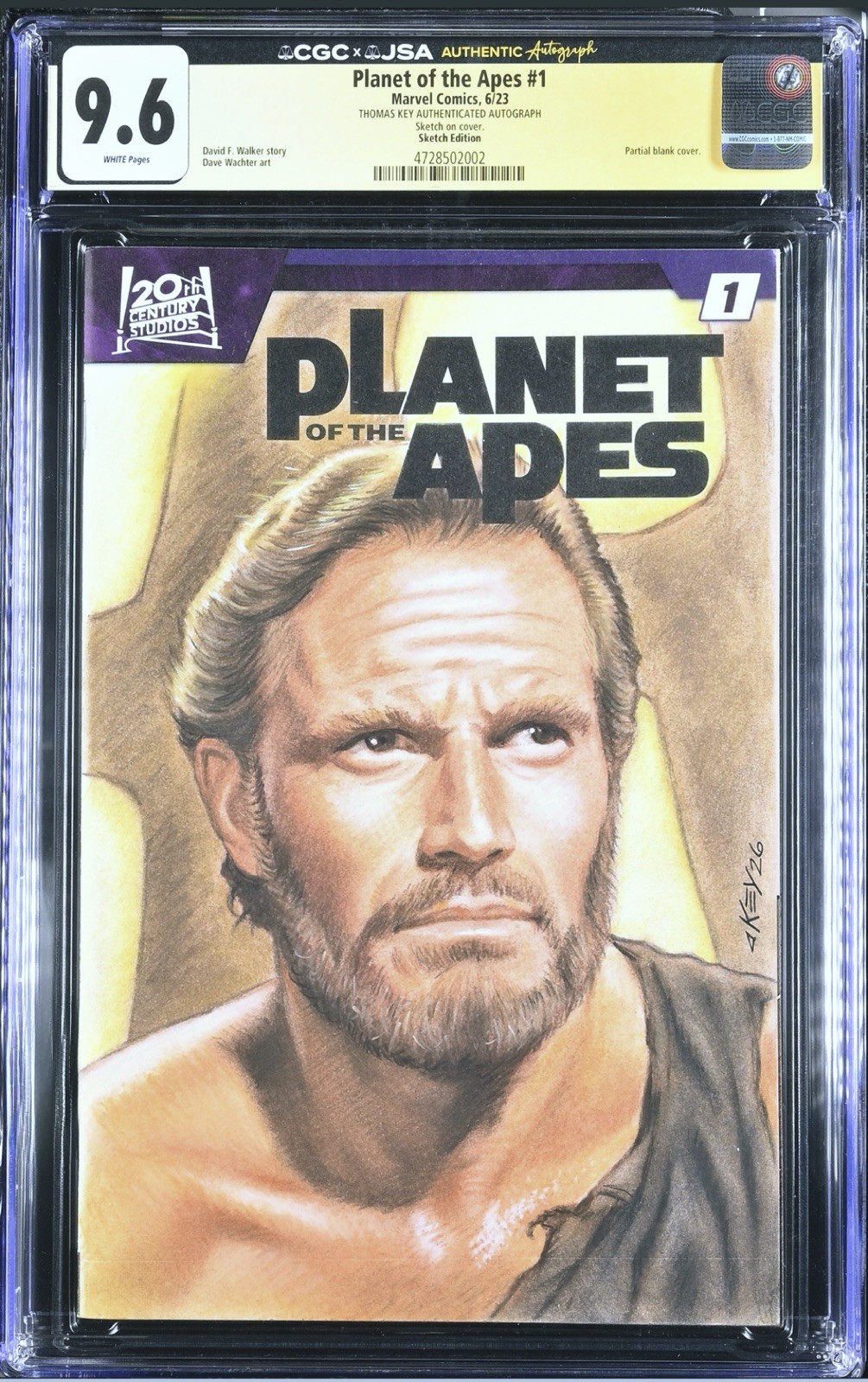 Planet of the Apes #1 Custom Sketch Variant (Marvel, 2023) 