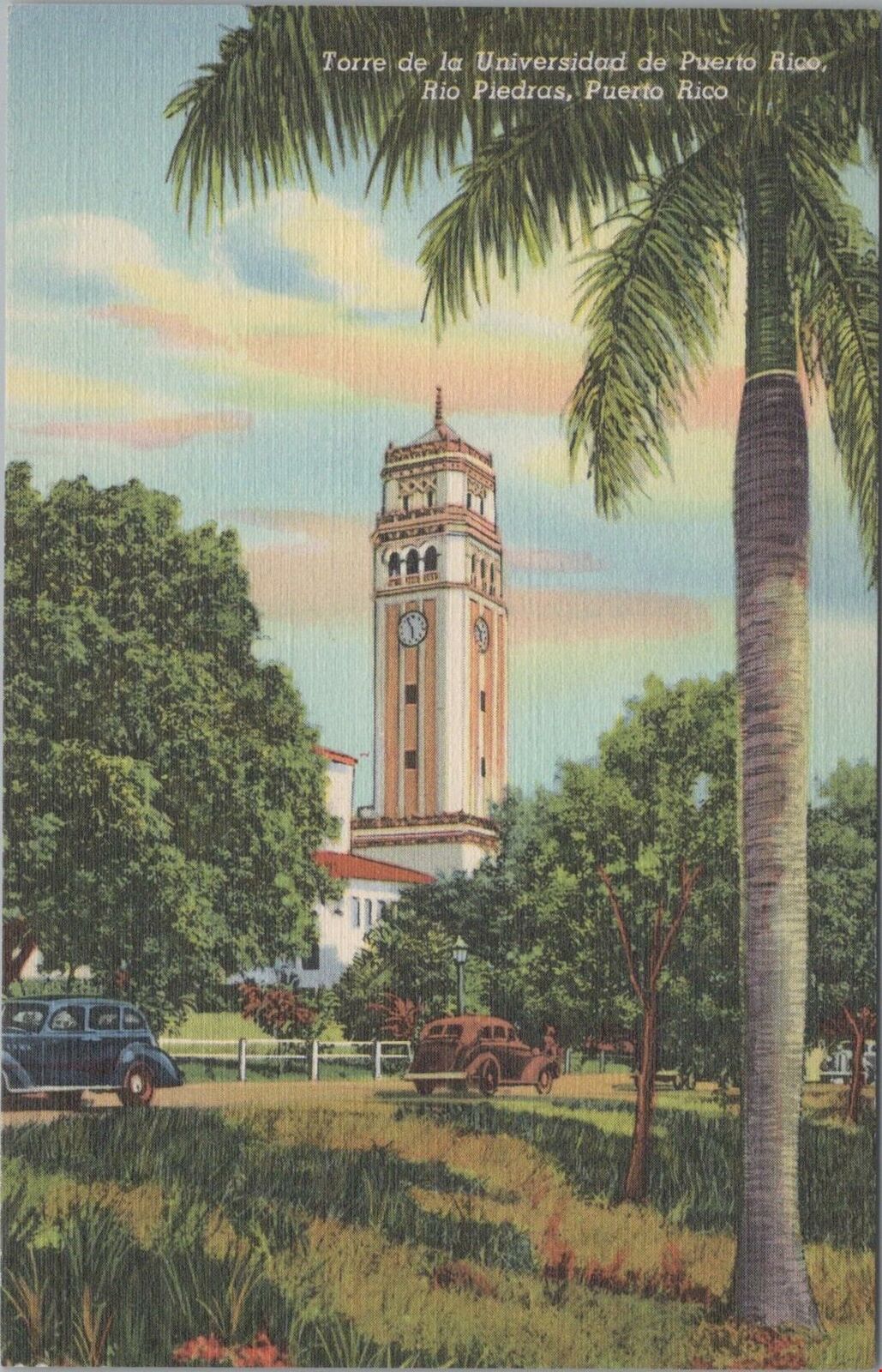 Postcard Torre de la Universidad de Puerto Rico Rio Piedras Puerto Rico 