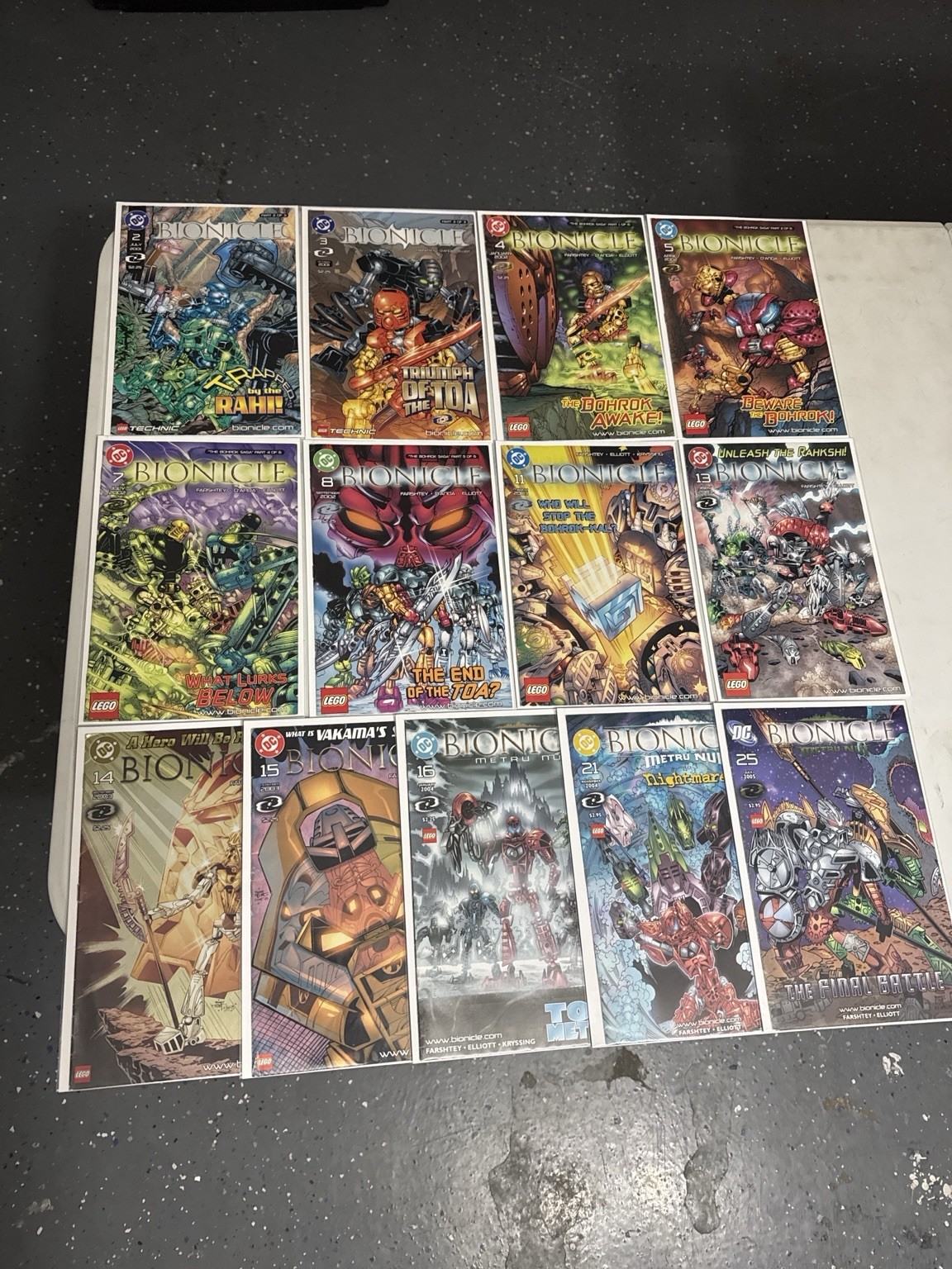 Bionicle Comics Lot 13 Books DC LEGO 2 3 4 5 7 8 11 13 14 15 16 21 25