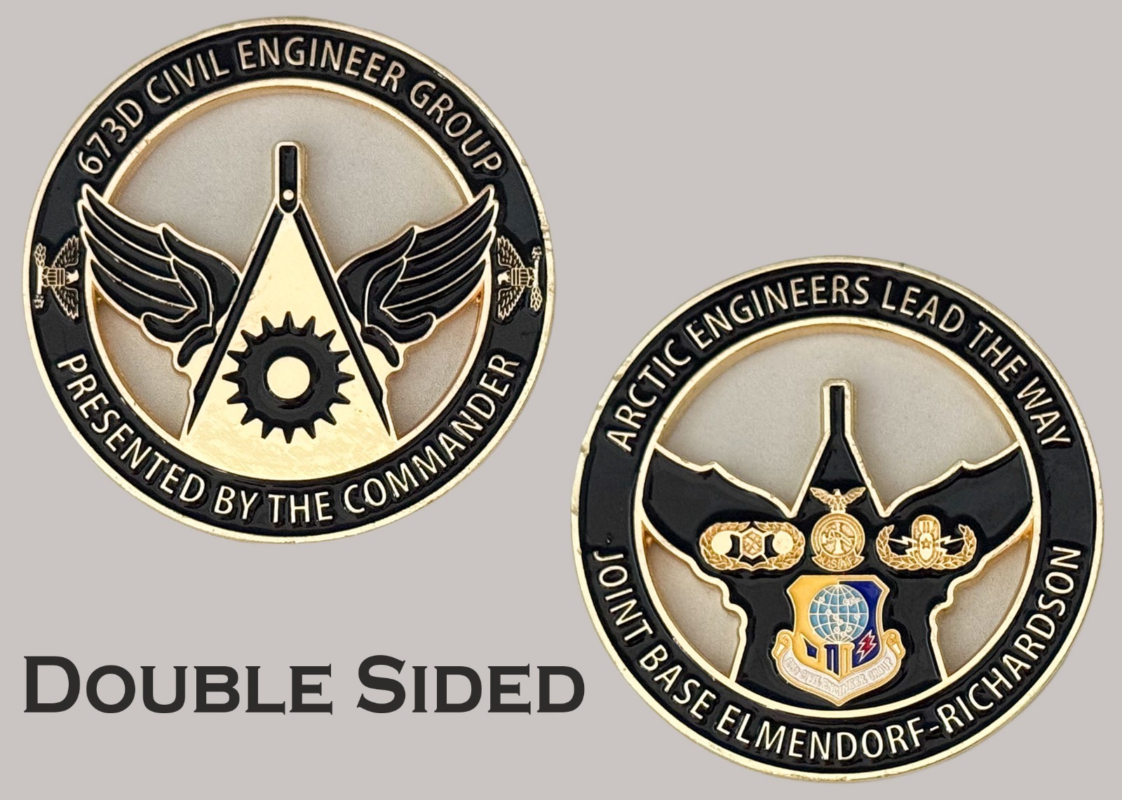 673D Civil Engineer Group Joint Base Elmendorf‑Richardson Challenge Coin  J#33