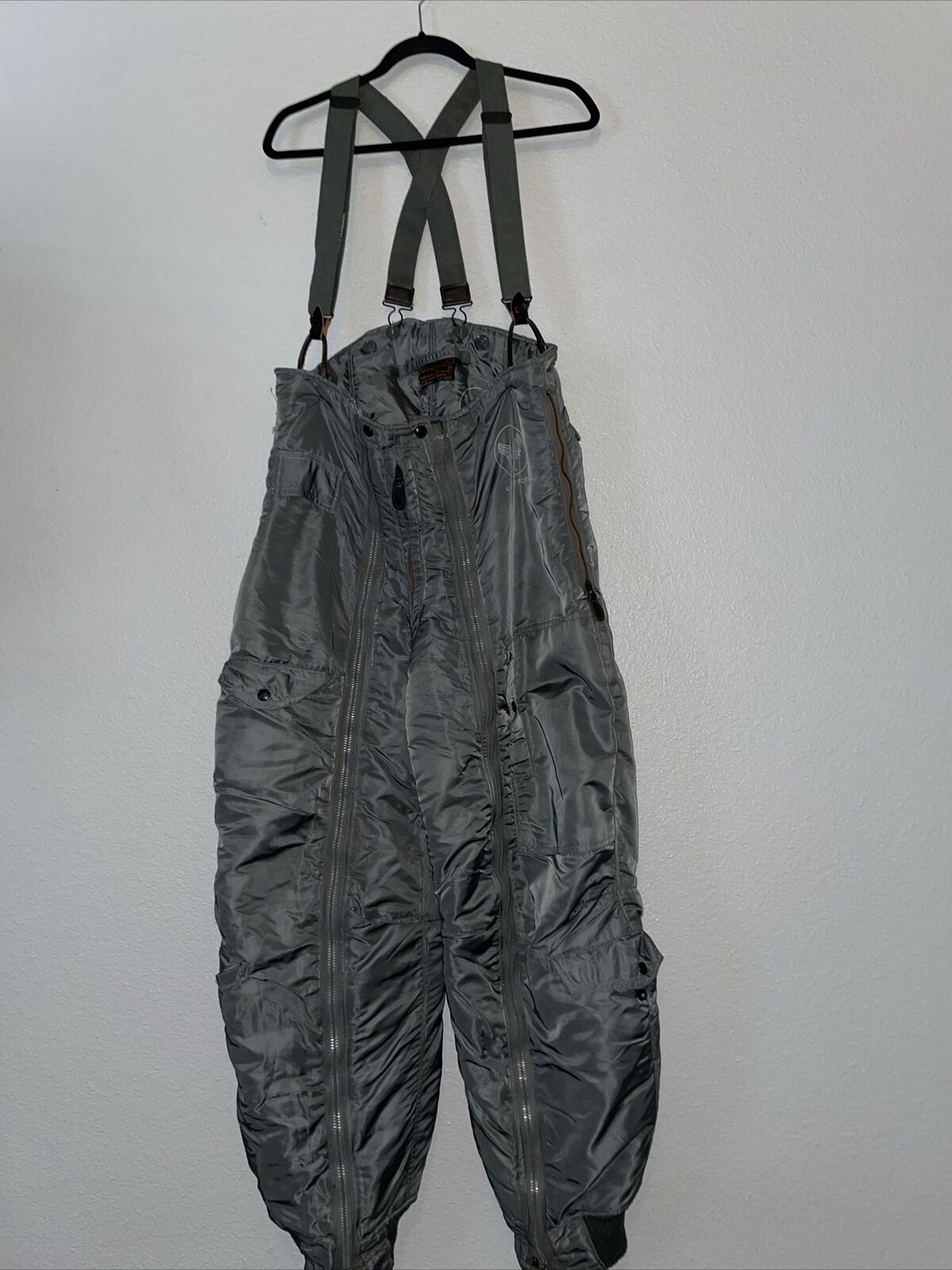 Vintage US Air Force Rolan Type A-11D Flight Suit Pants & Suspenders Size 34