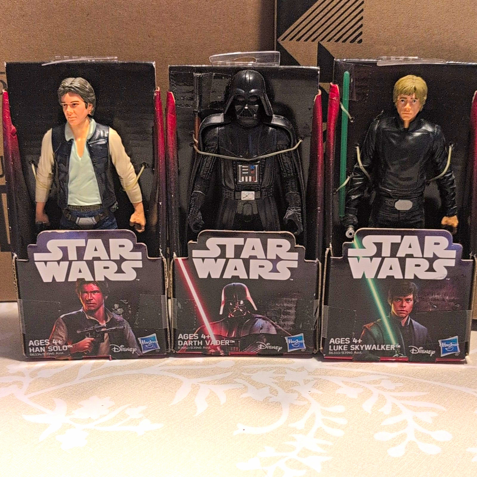 Hasbro Star Wars 2015 Figurine Lot Han Solo Darth Vader Luke Skywalker 5.5\