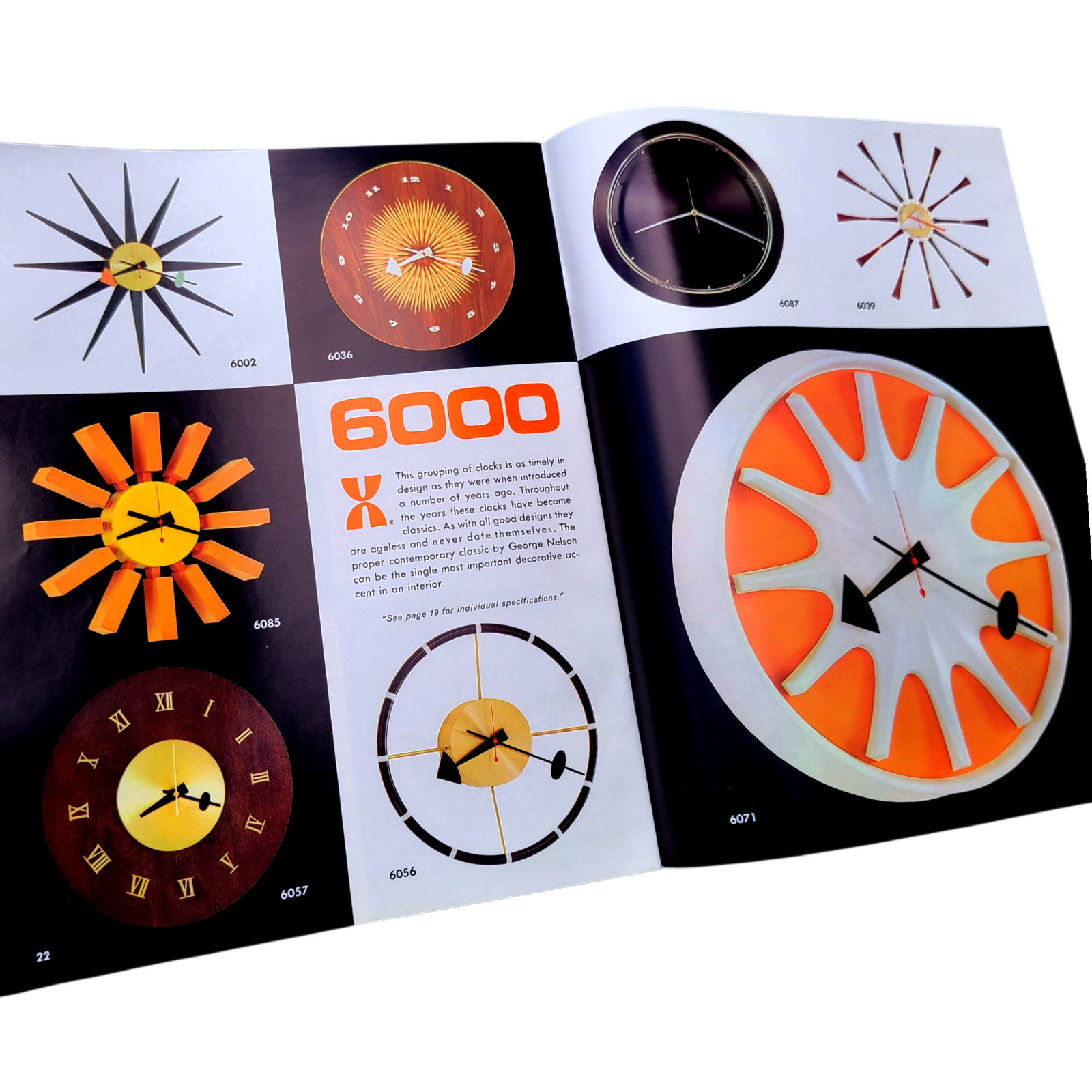 Vintage 1972 George Nelson Howard Miller MidCentury Clock Catalog MCM 70s