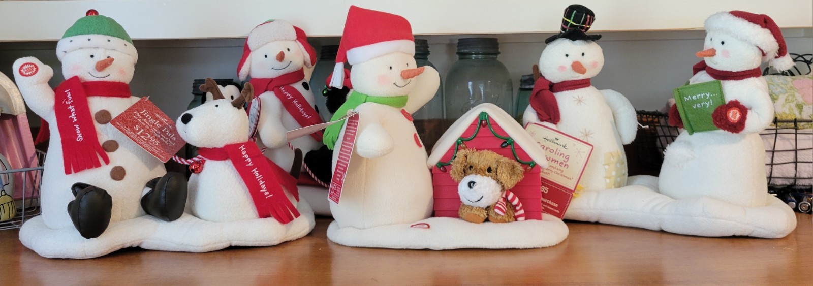 Hallmark Jingle Pals 2003 2004 2007 2011 Lot of 4 Animated Musical Plush